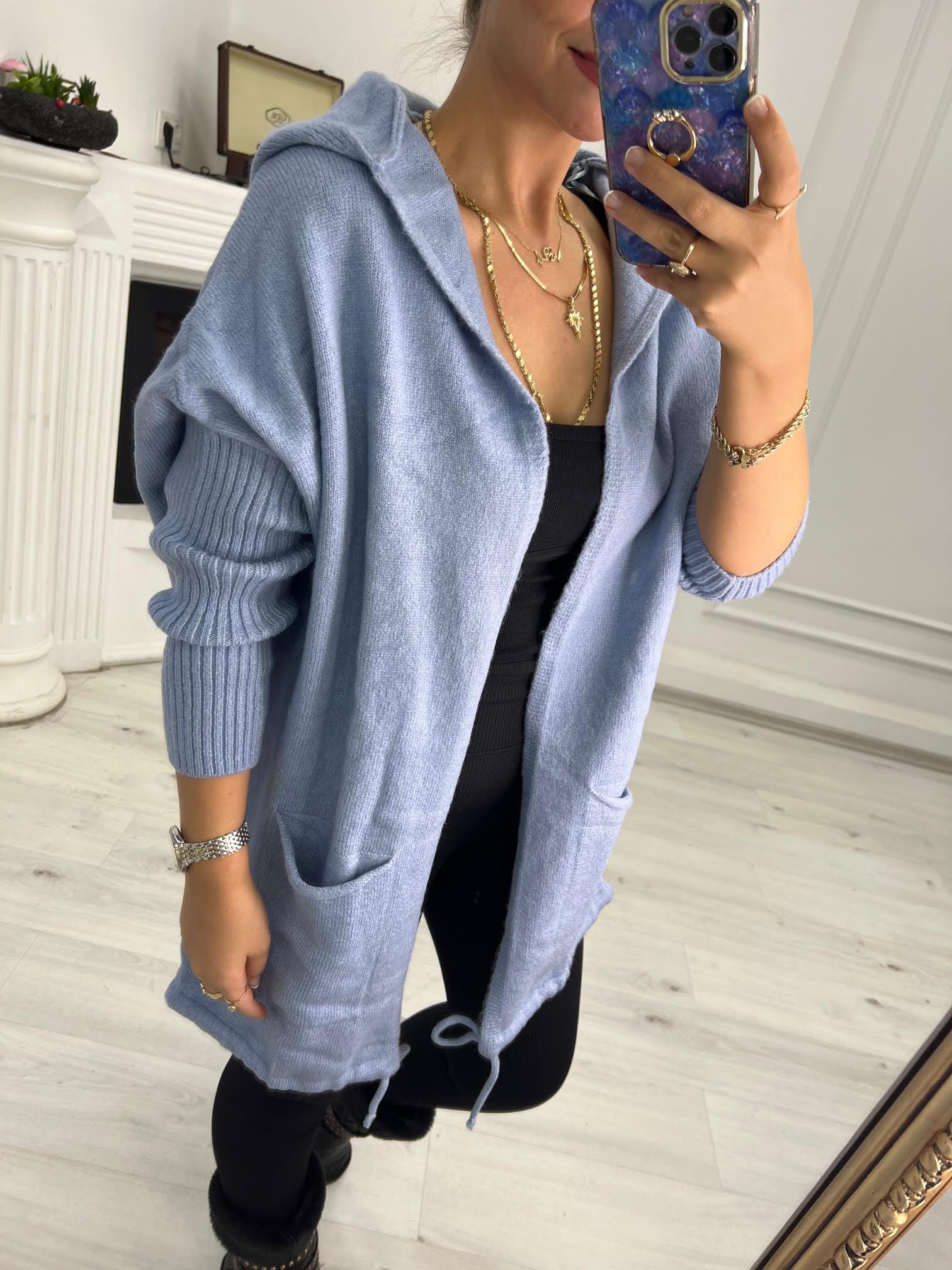5634 Owersize Hırka MAVİ