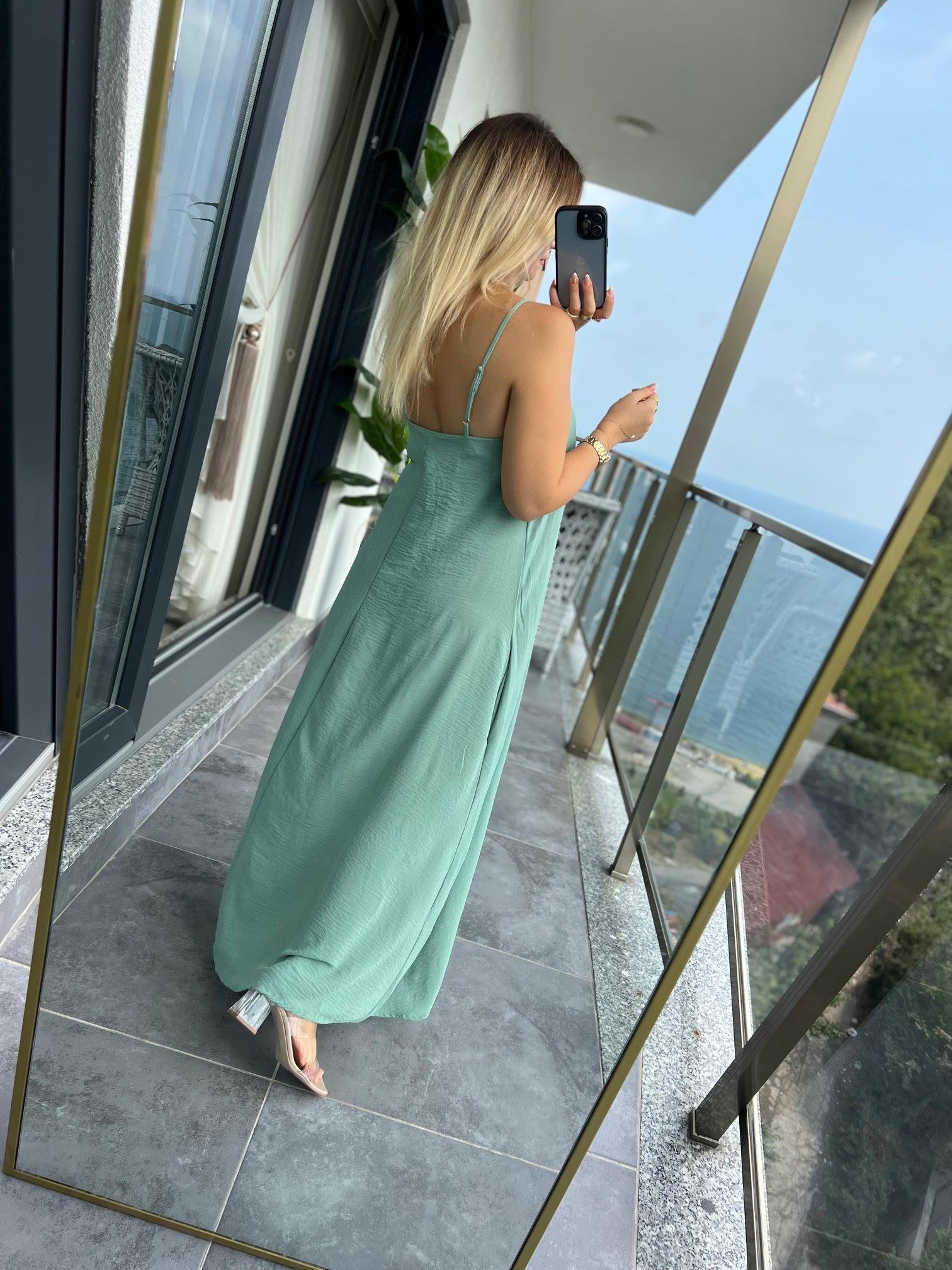 610 Askılı Elbise MİNT
