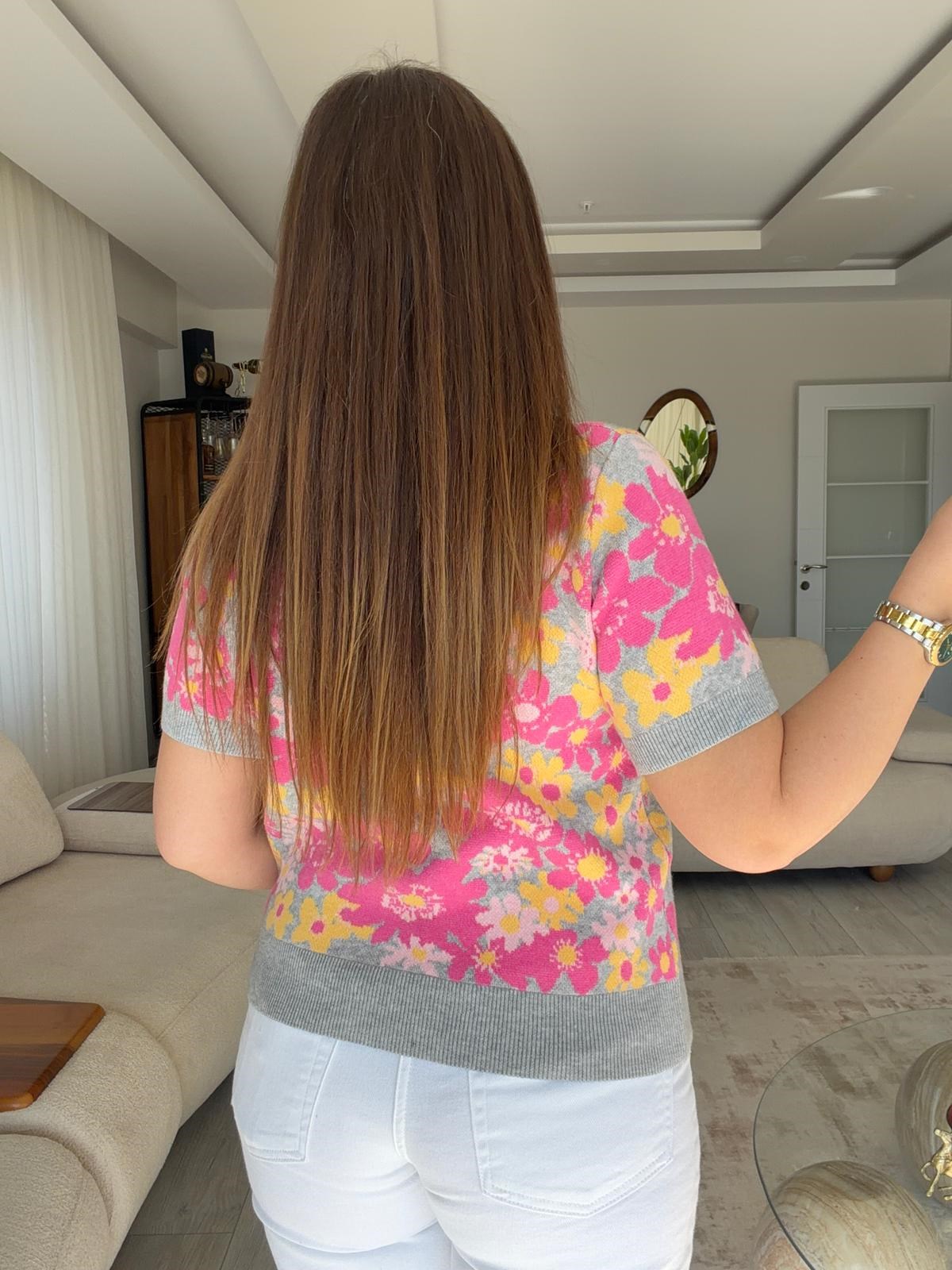 6411 Çiçekli Triko ÇİÇEK