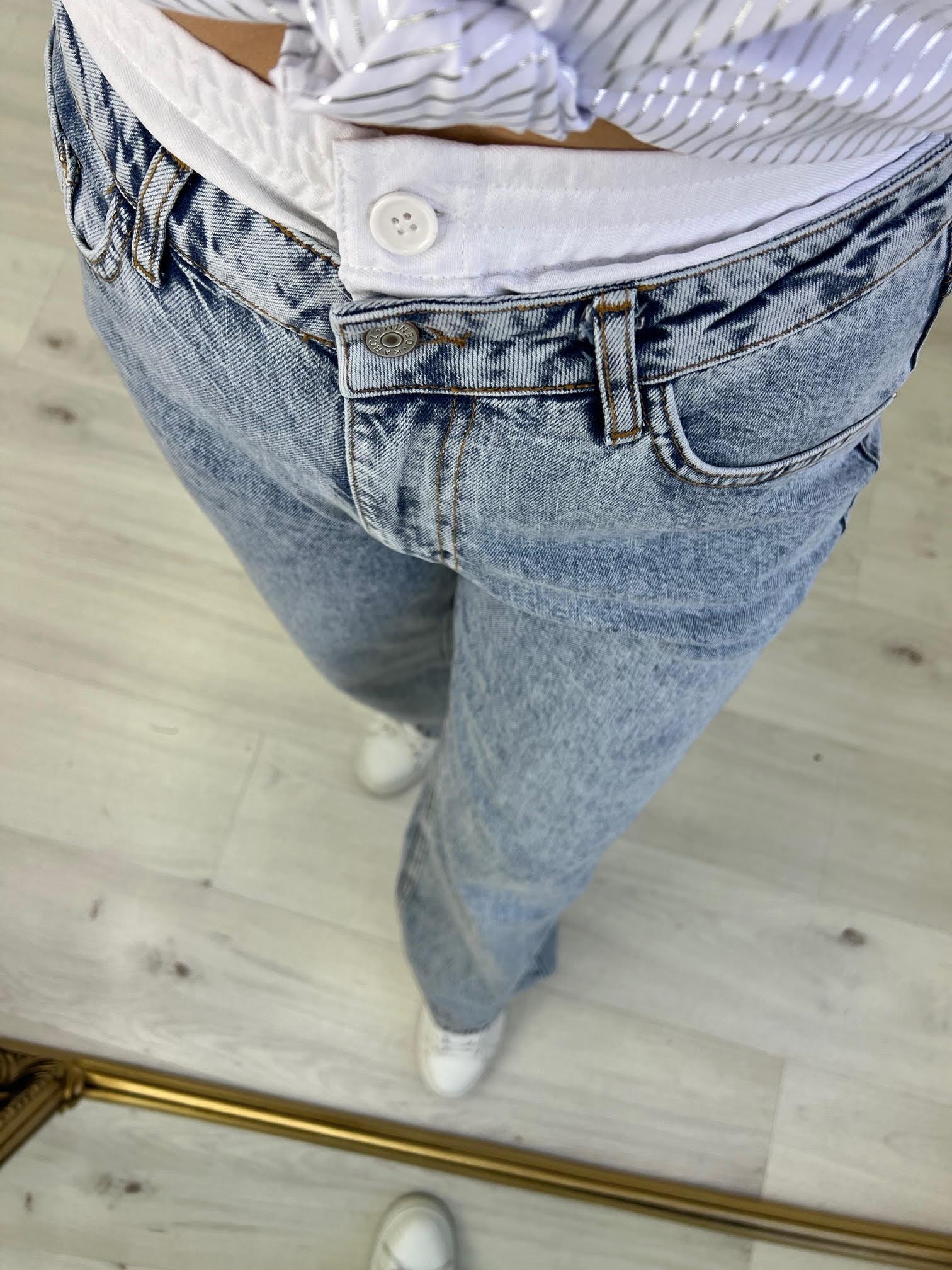 669Cepli Boxer Detaylı Jean BUZ MAVİSİ