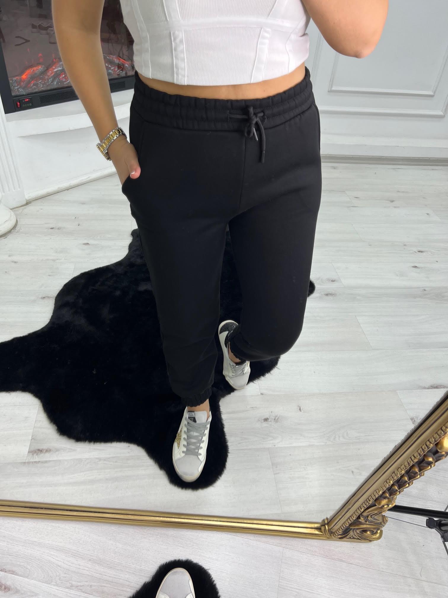 7012 Bel Paça Lastikli Pantolon SİYAH