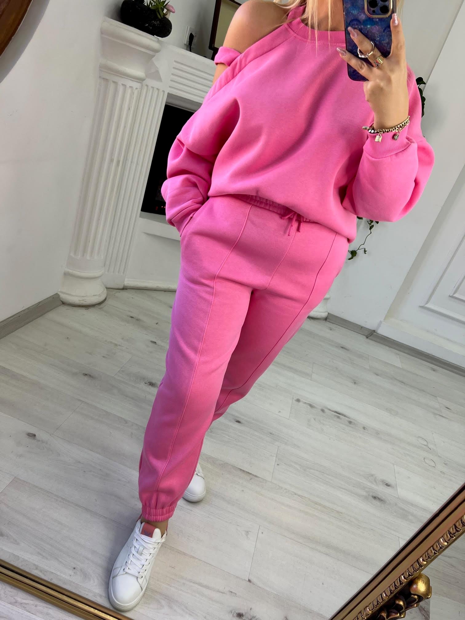 7033 Omuz Bantlı 3 İplik Takım PEMBE