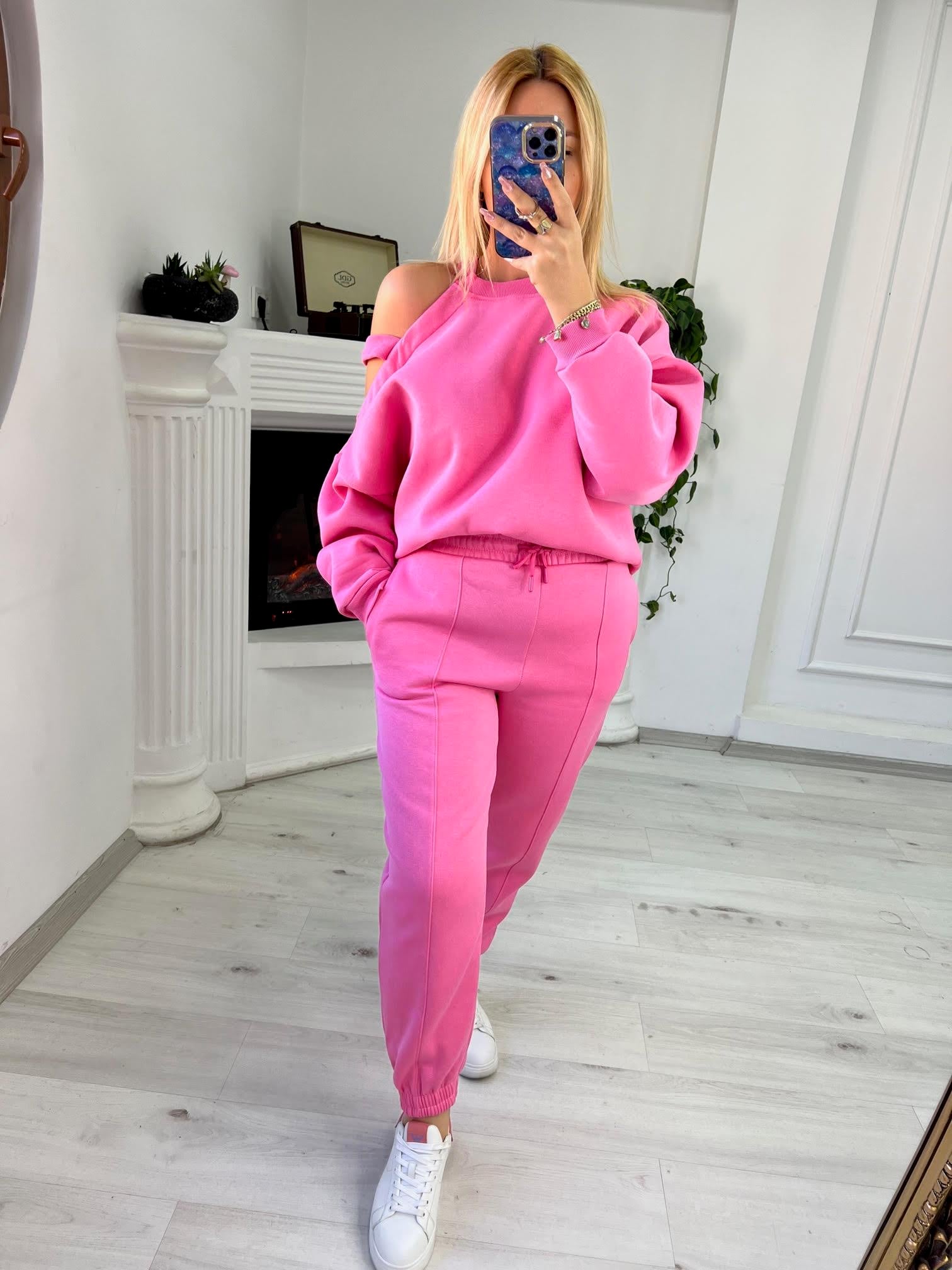 7033 Omuz Bantlı 3 İplik Takım PEMBE