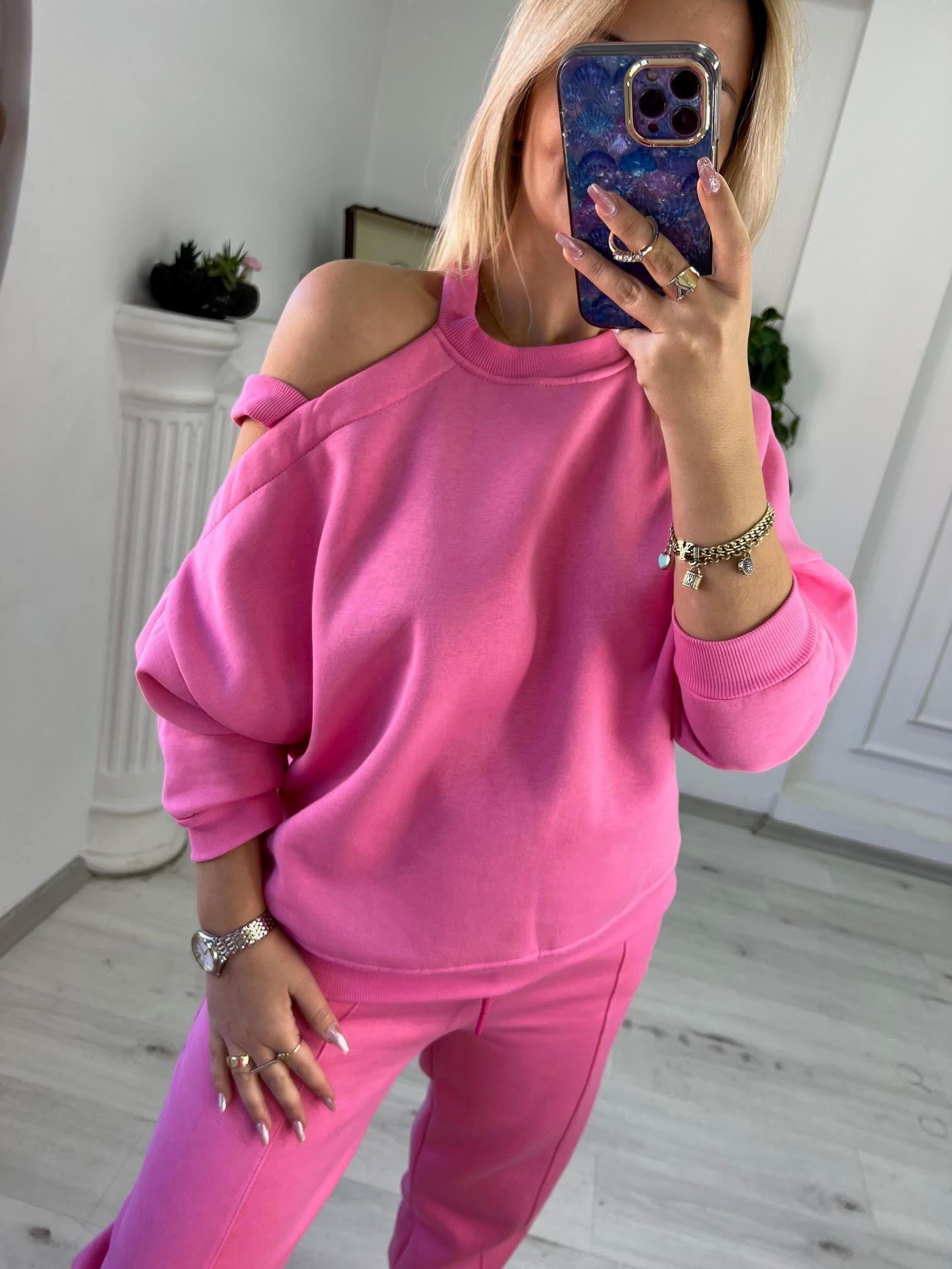 7033 Omuz Bantlı 3 İplik Takım PEMBE