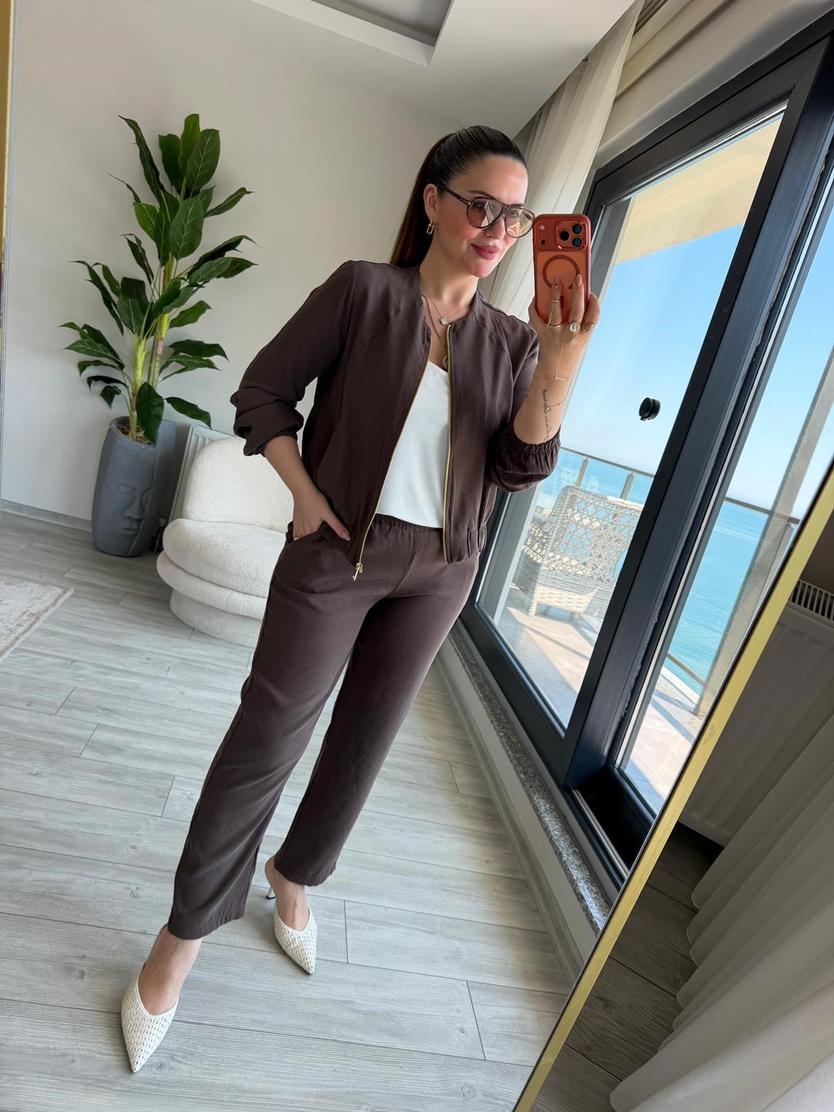 7132 Tencel Takım ACI KAHVE