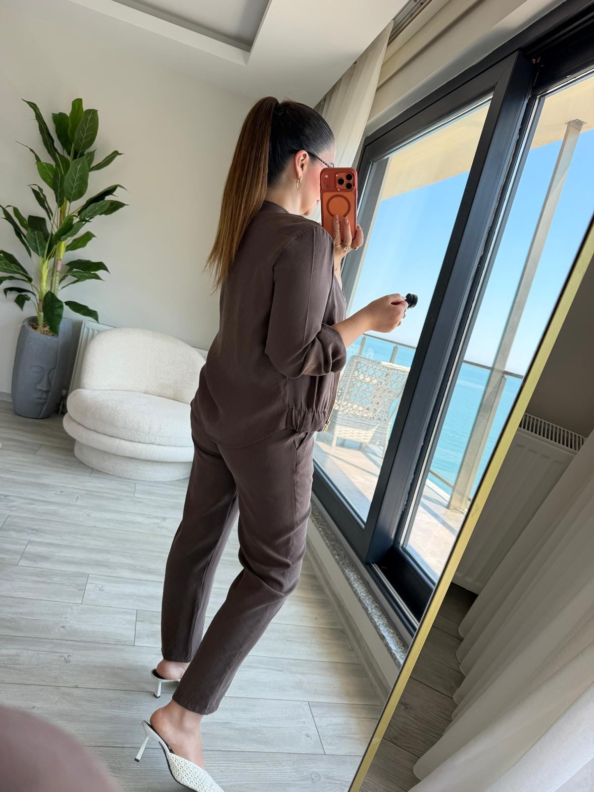 7132 Tencel Takım ACI KAHVE