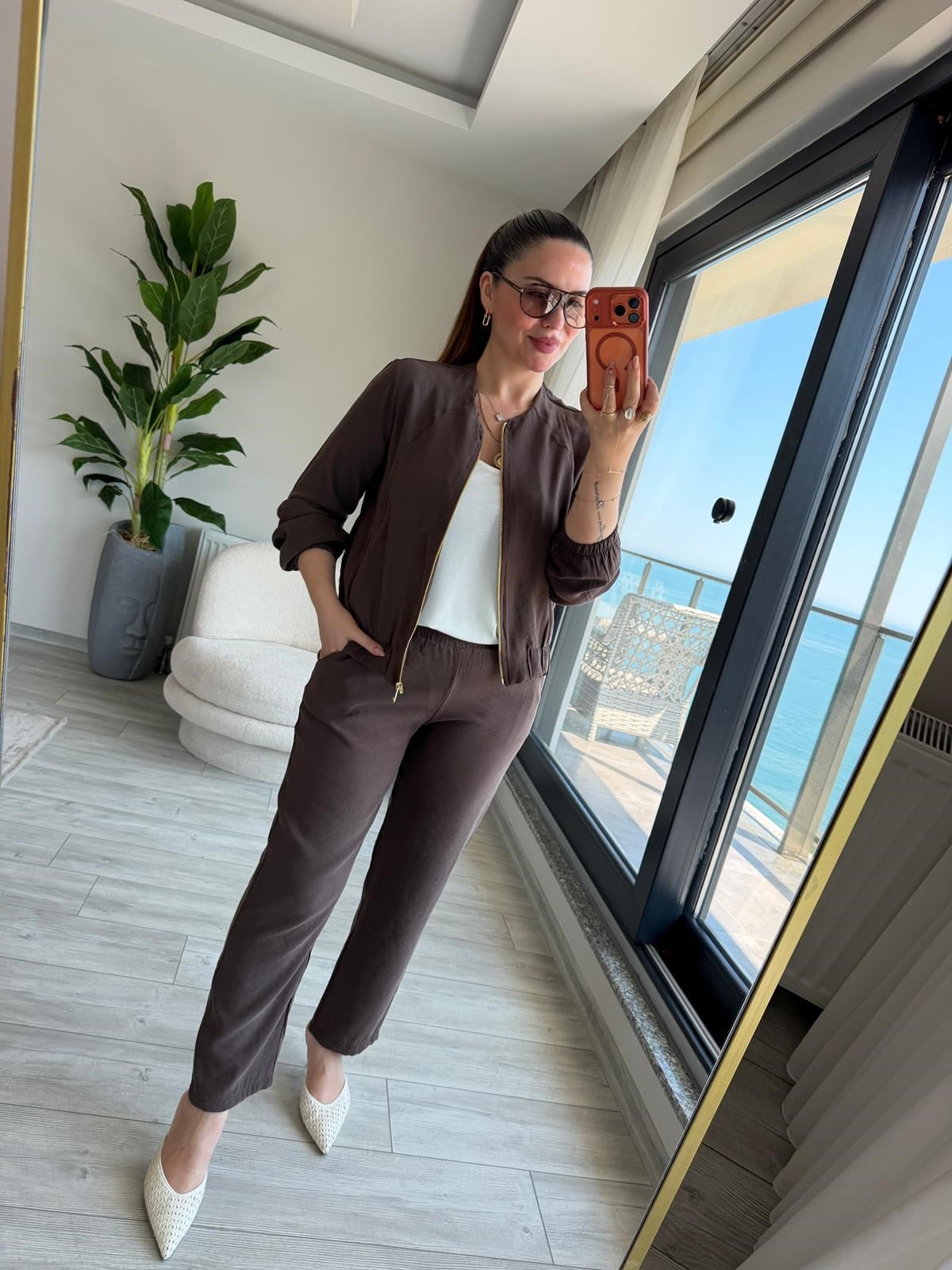 7132 Tencel Takım ACI KAHVE