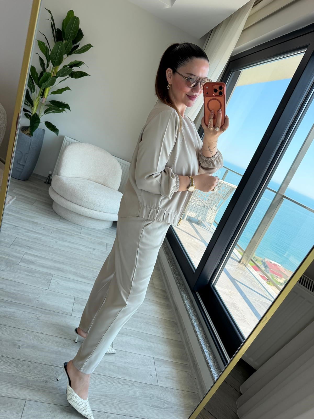 7132 Tencel Takım BEJ