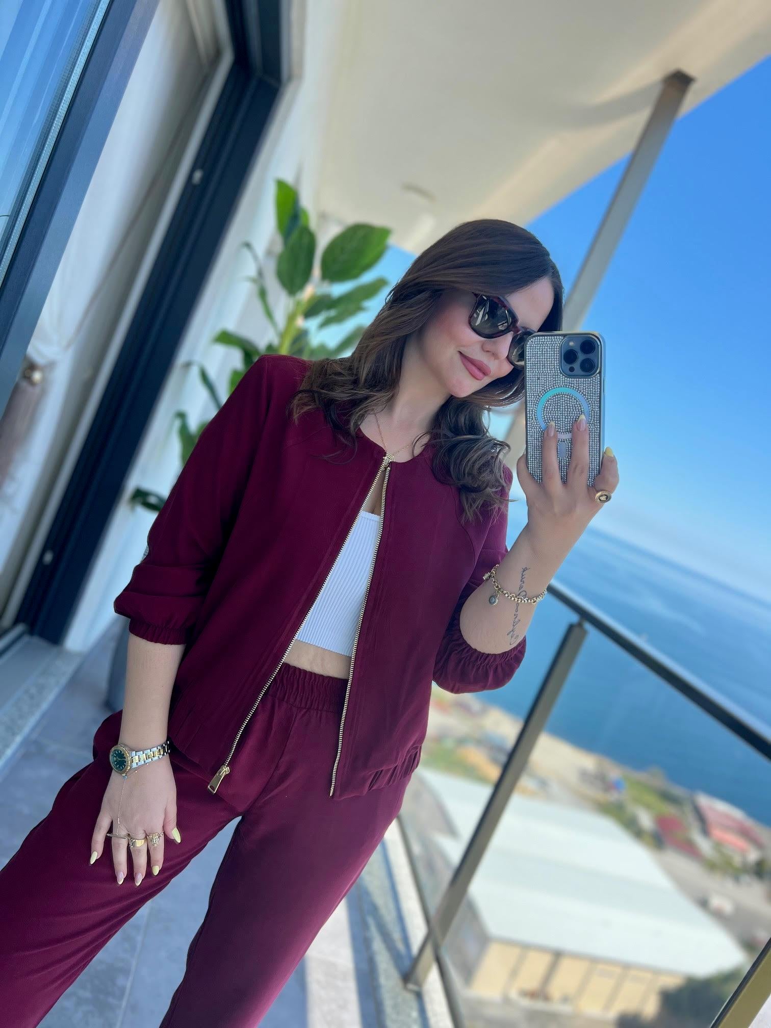 7132 Tencel Takım BORDO