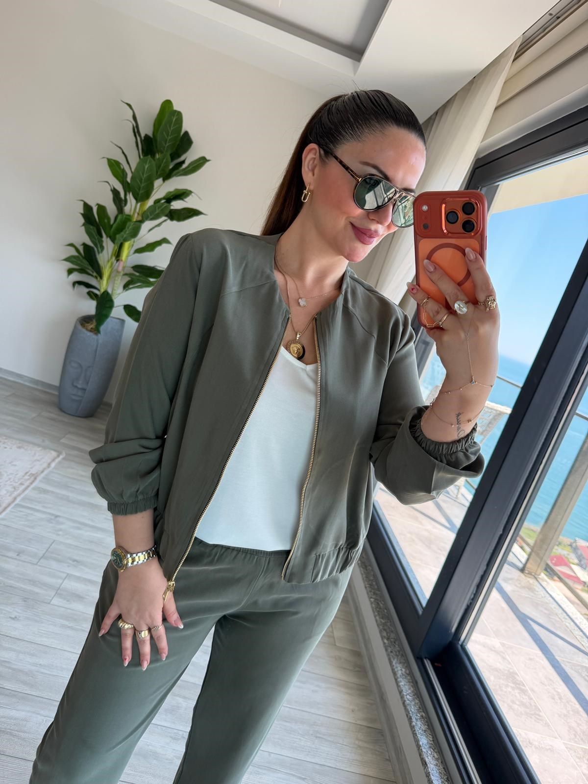7132 Tencel Takım HAKİ YEŞİL