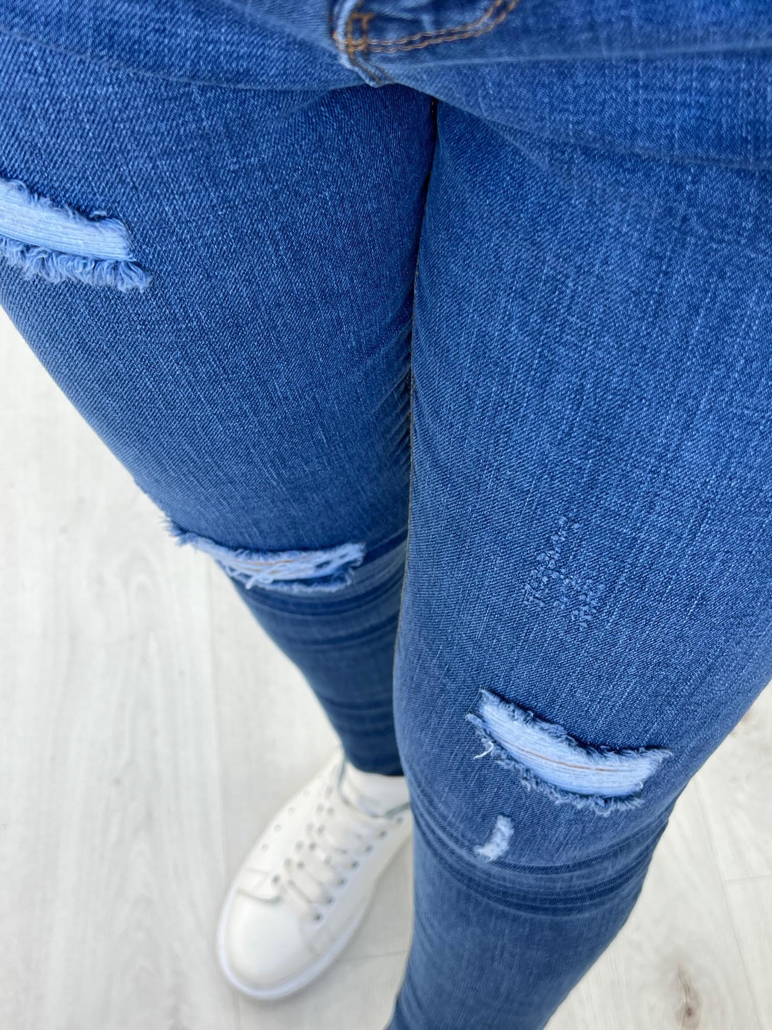 7220 Tırnak Lazer Kesim Jean MAVİ