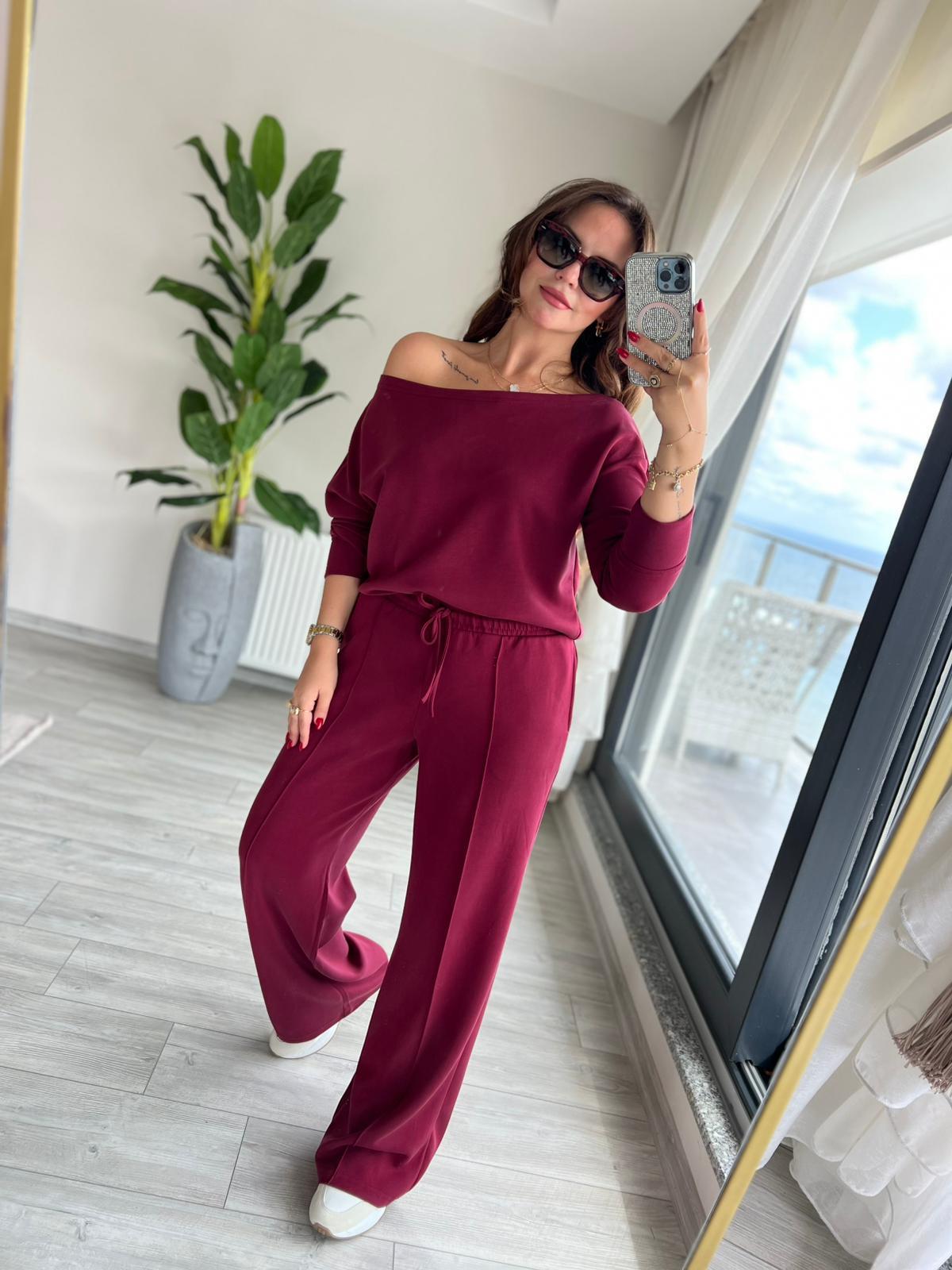 7281 Omuz Detay Takım BORDO