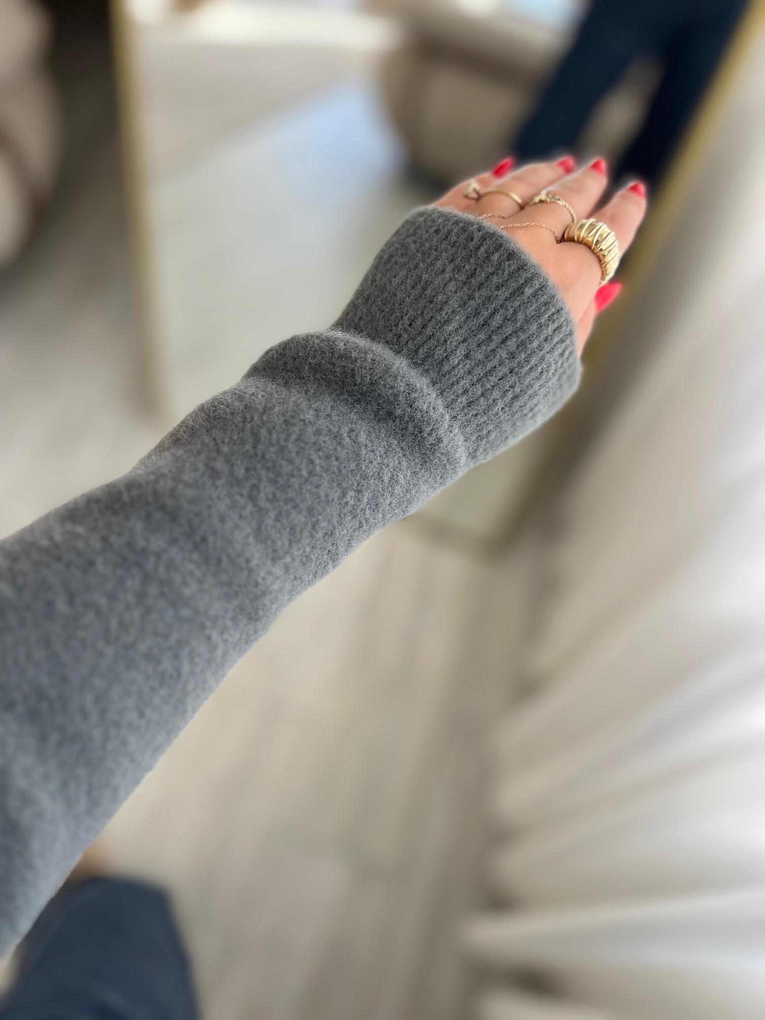 7600 Angora Kapüşonlu Kazak ANTRESİT