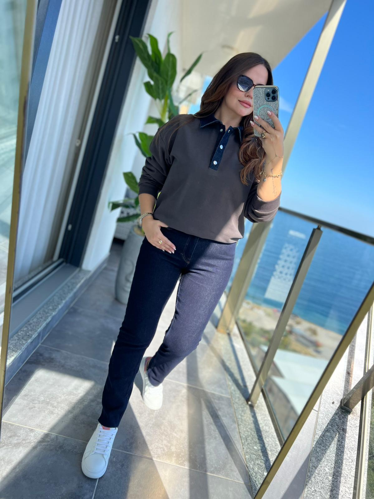 764 Mom Fit LACİVERT