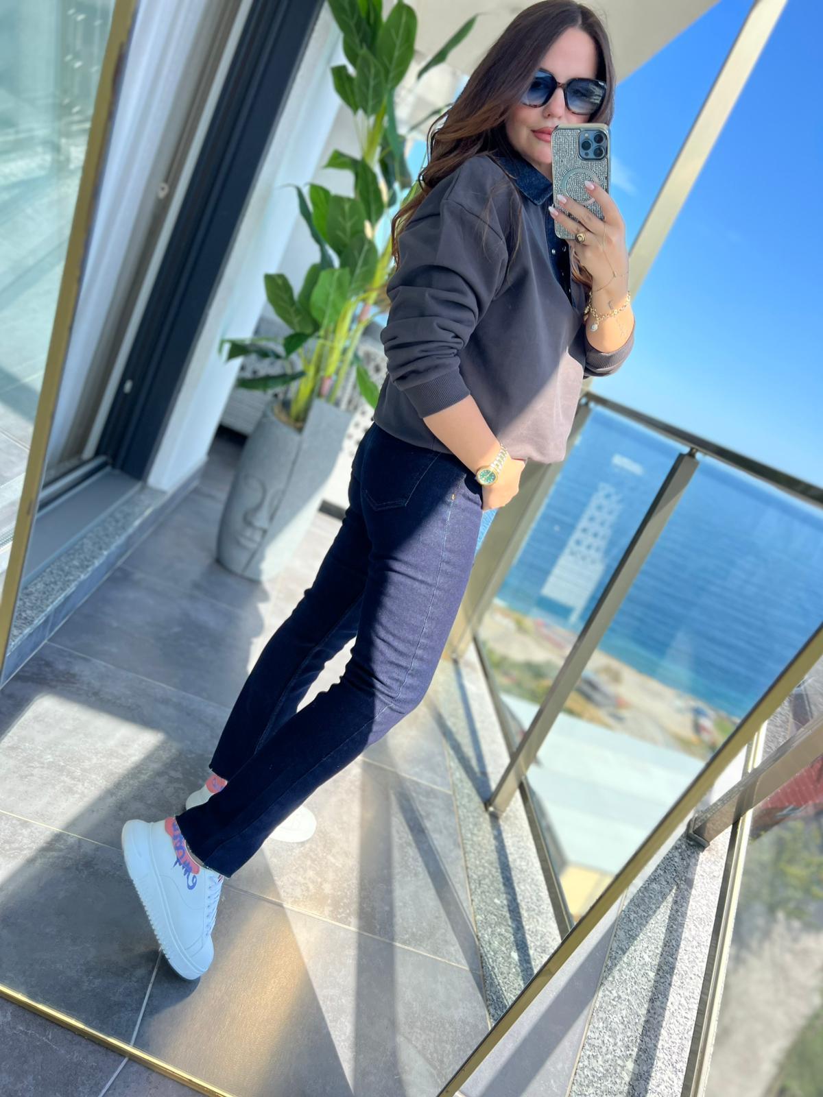 764 Mom Fit LACİVERT