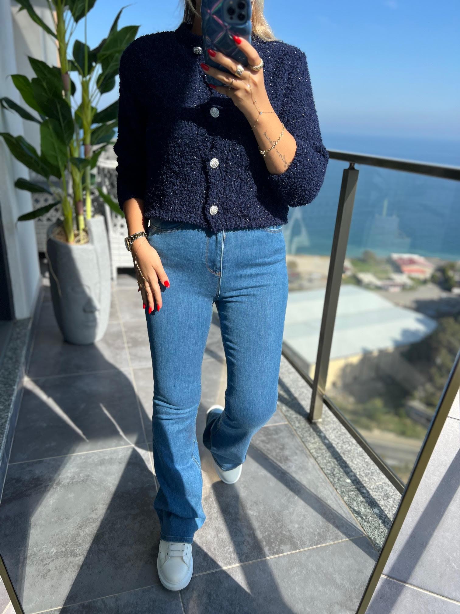 7710 İspanyol Pantalon MAVİ
