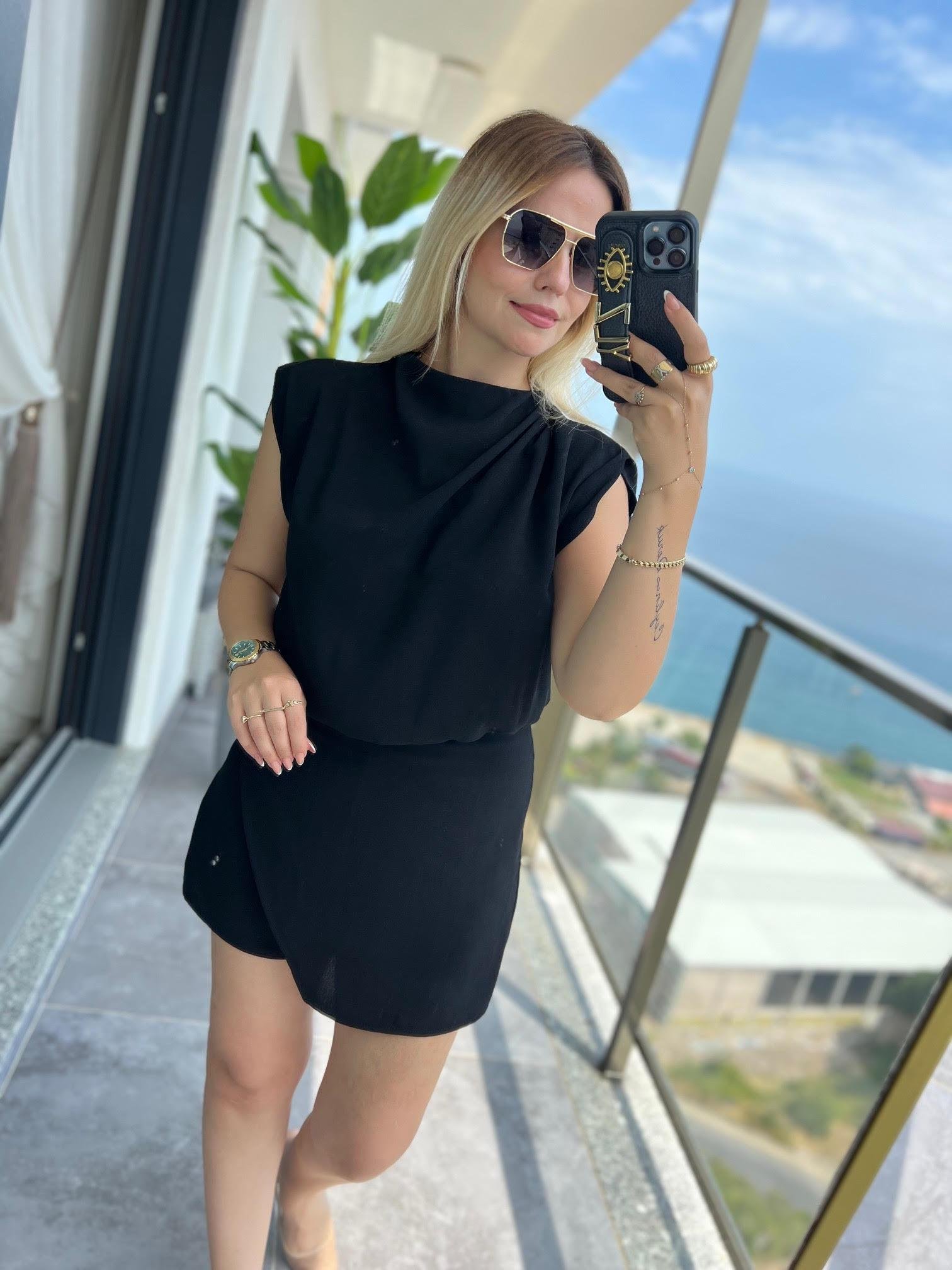 79401 Sıfır Kol Tulum SİYAH