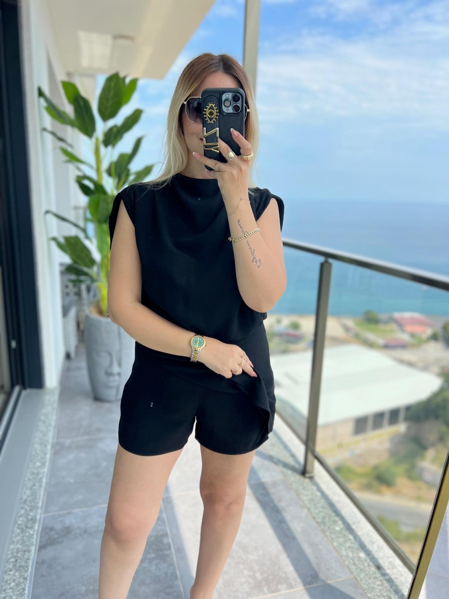 79401 Sıfır Kol Tulum SİYAH