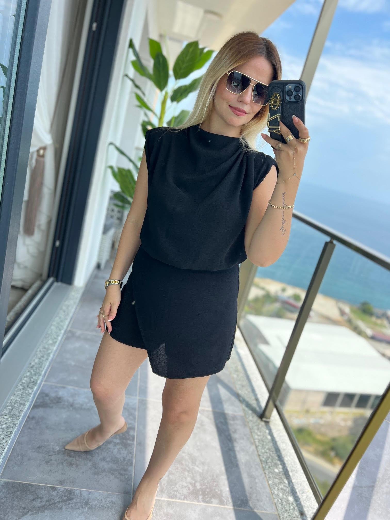 79401 Sıfır Kol Tulum SİYAH