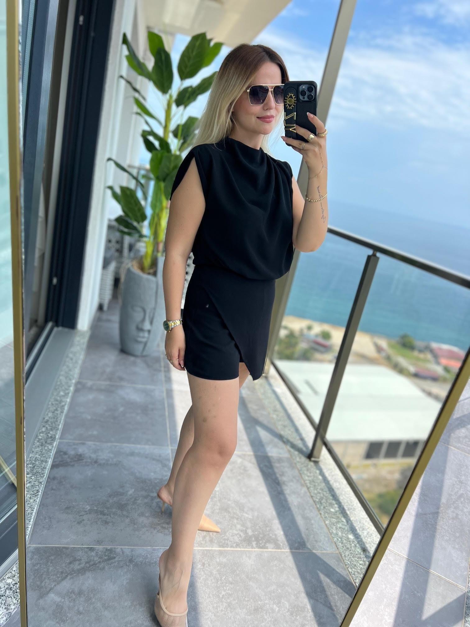79401 Sıfır Kol Tulum SİYAH