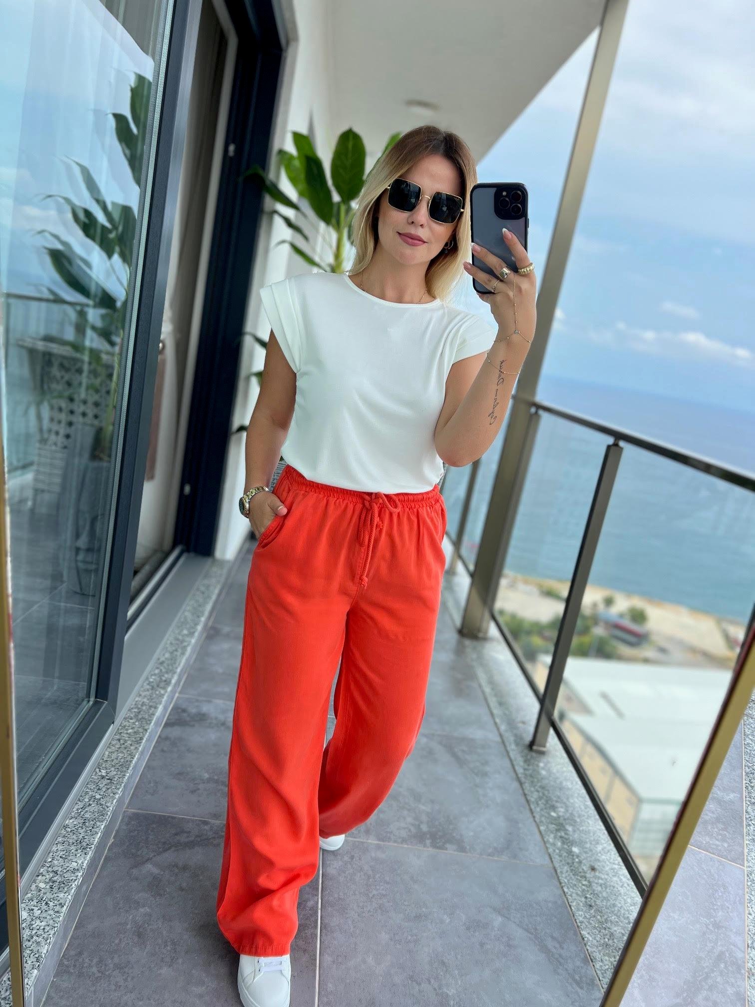 8033 Bol Paça Tencel Pantolon MERCAN