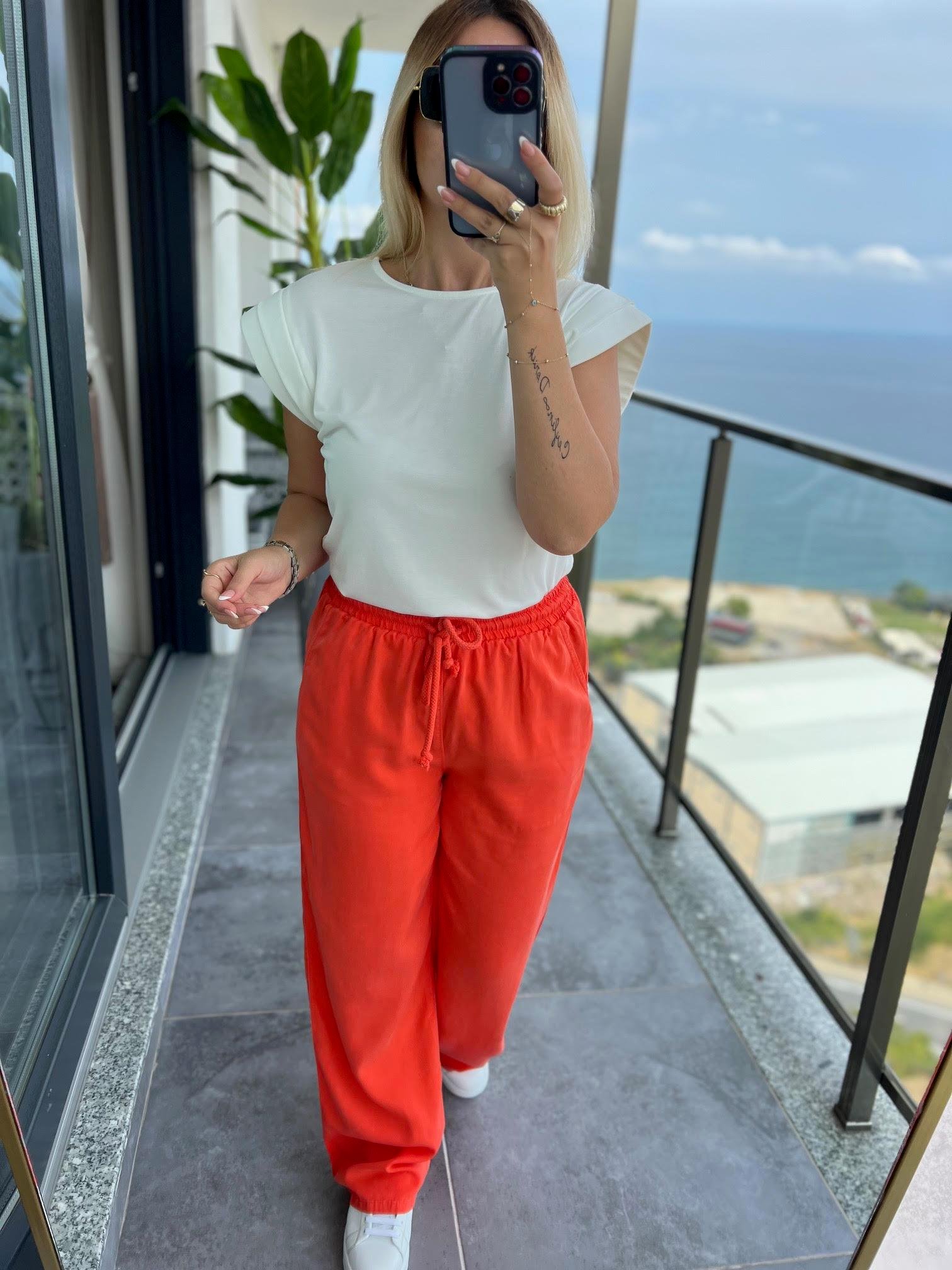 8033 Bol Paça Tencel Pantolon MERCAN