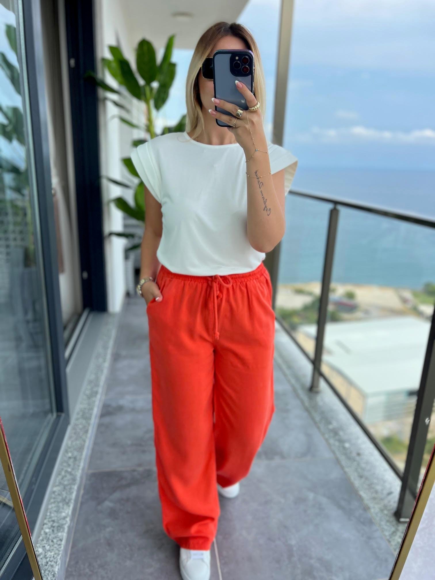 8033 Bol Paça Tencel Pantolon MERCAN