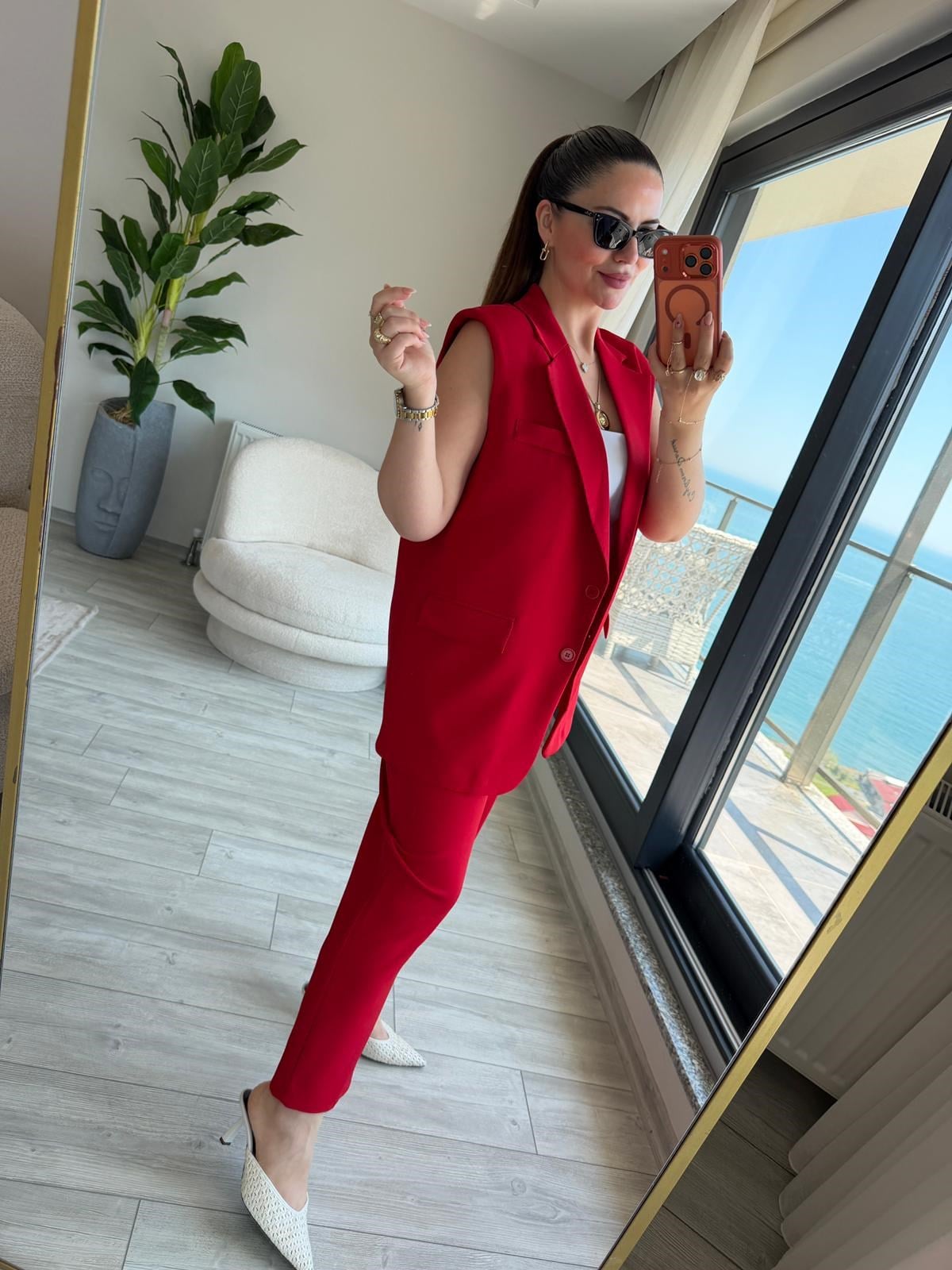 810 Yelekli Takım KIRMIZI