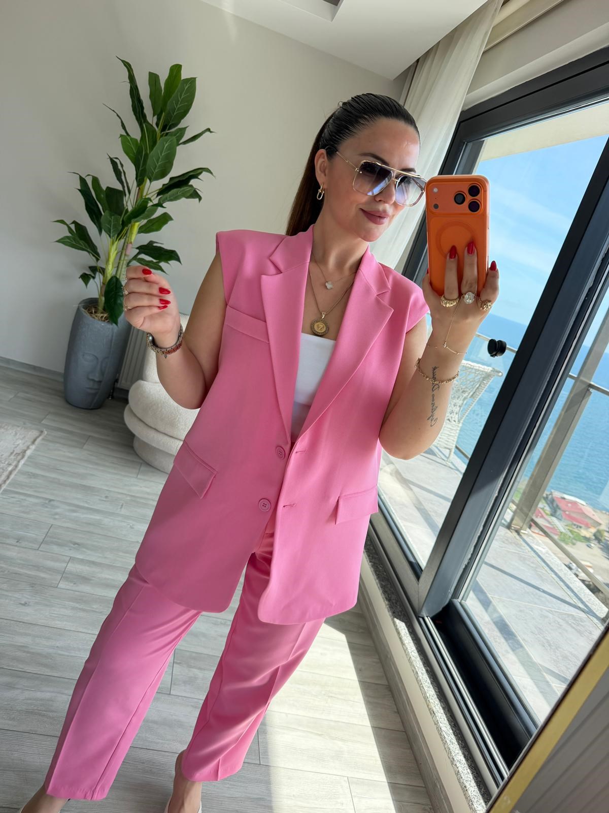 810 Yelekli Takım PEMBE