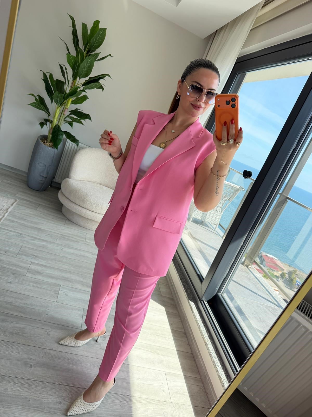 810 Yelekli Takım PEMBE