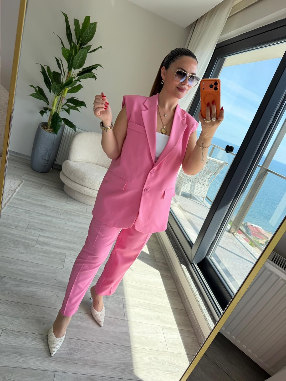 810 Yelekli Takım PEMBE