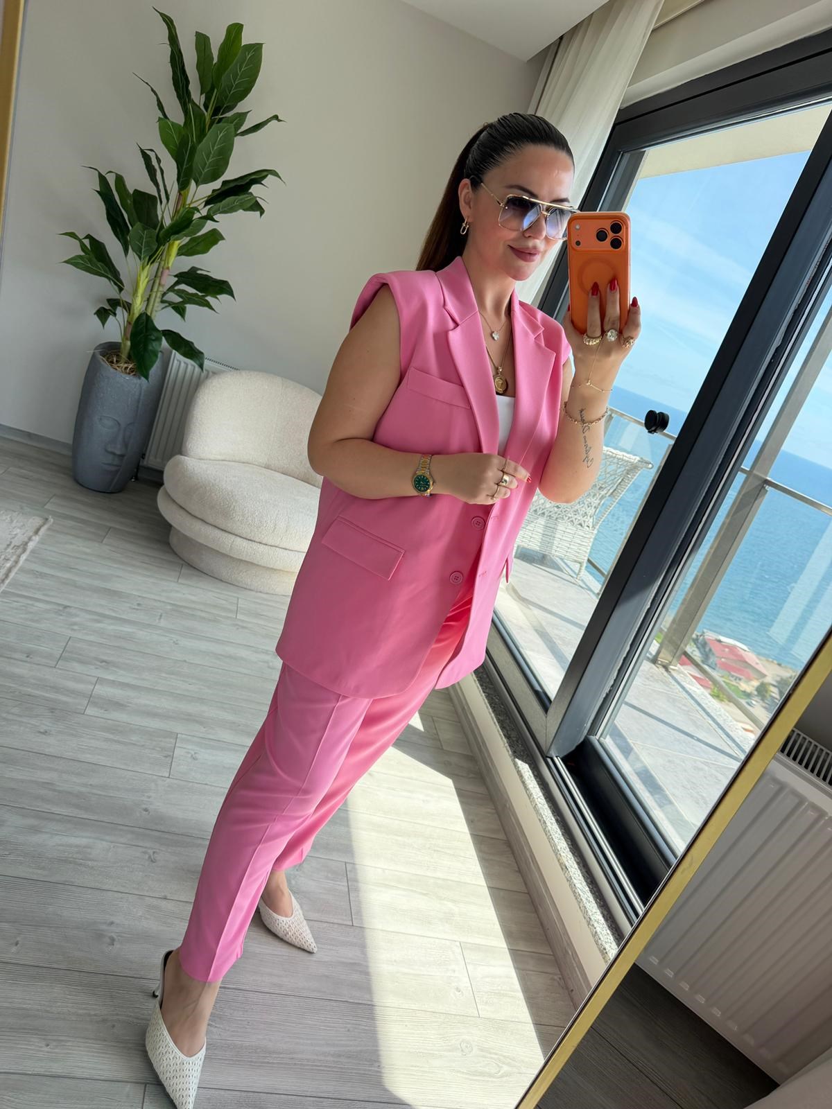 810 Yelekli Takım PEMBE