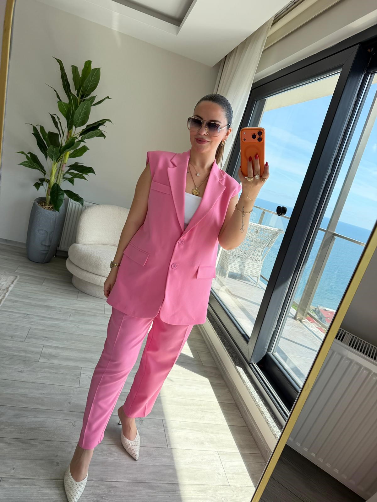 810 Yelekli Takım PEMBE