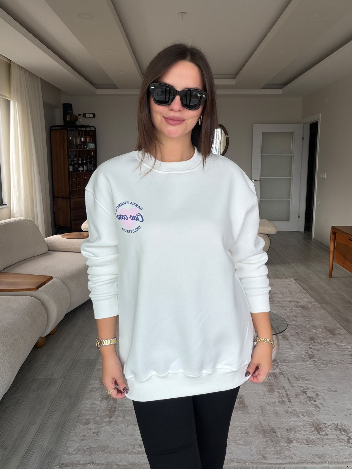 8725 Ciao Cara Sweat EKRU