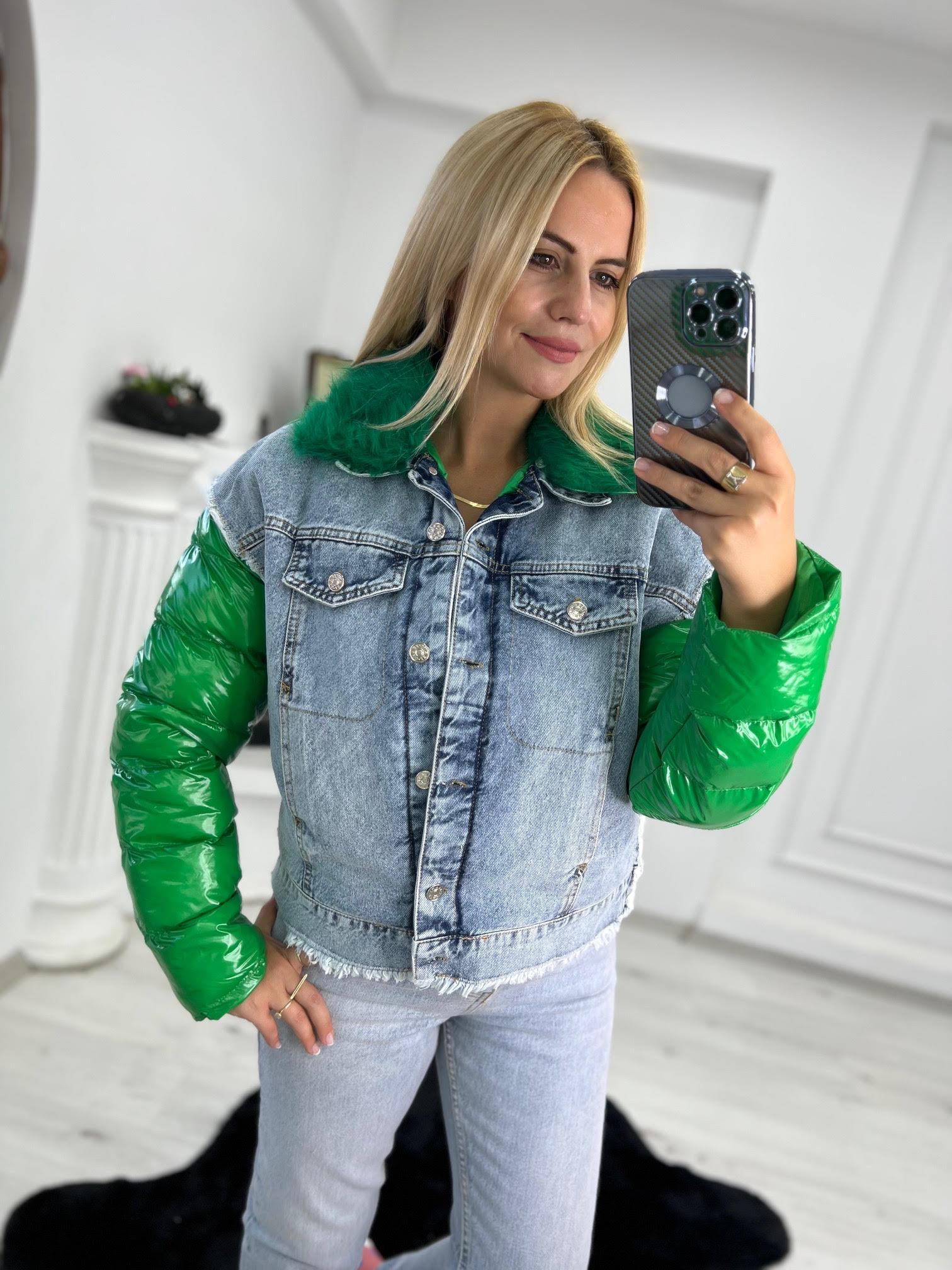 89849 Peluşlu Jean Mont YEŞİL