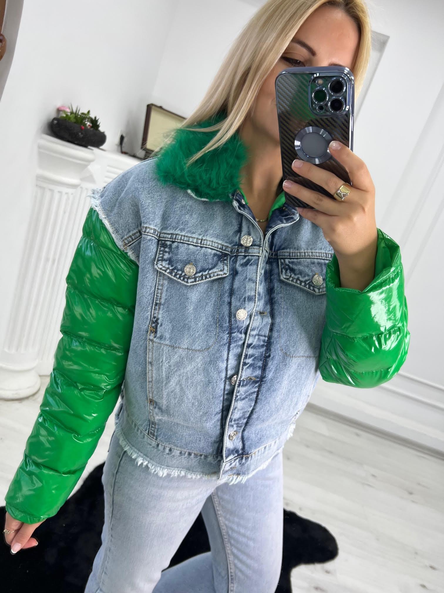 89849 Peluşlu Jean Mont YEŞİL