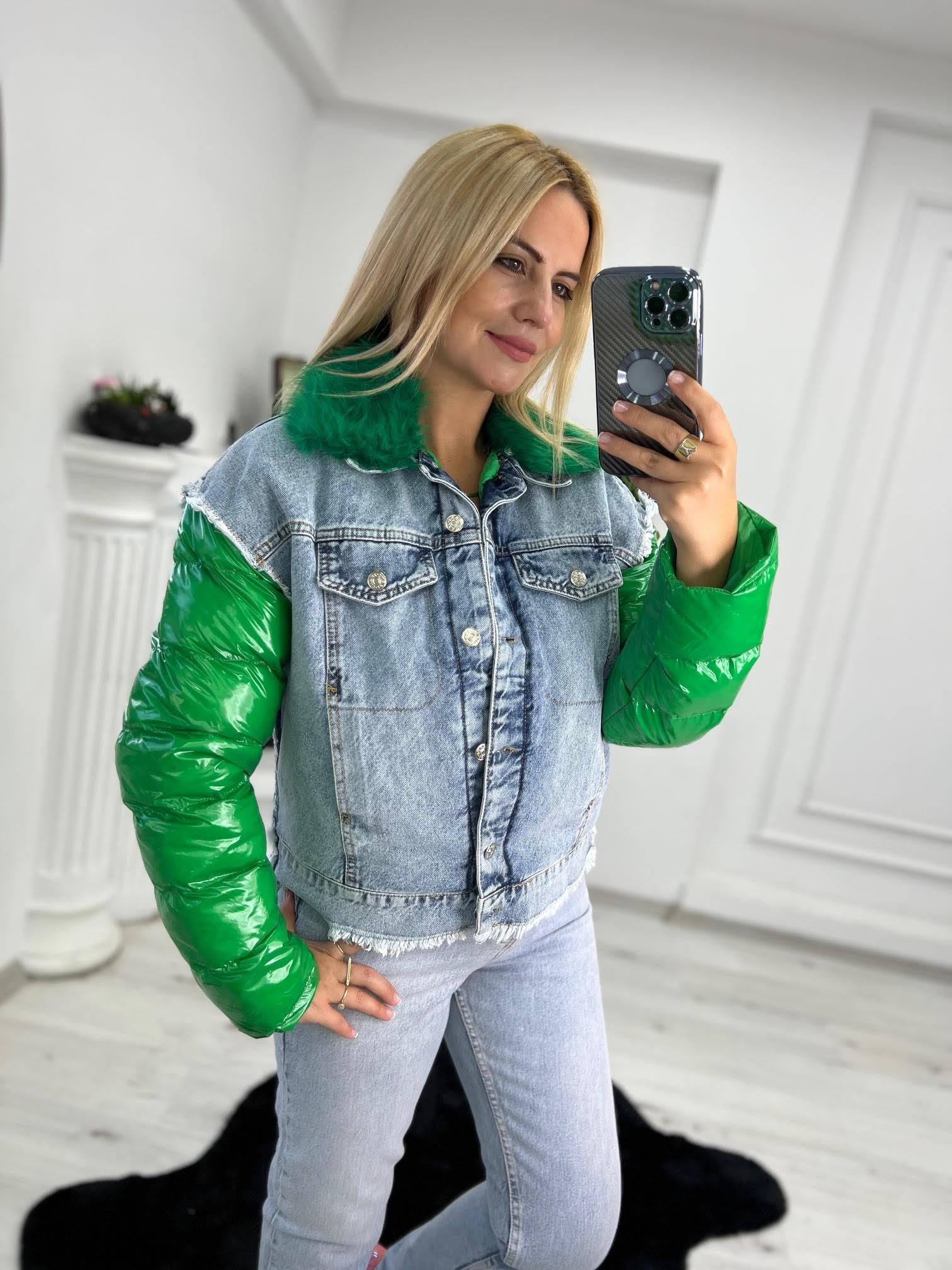 89849 Peluşlu Jean Mont YEŞİL