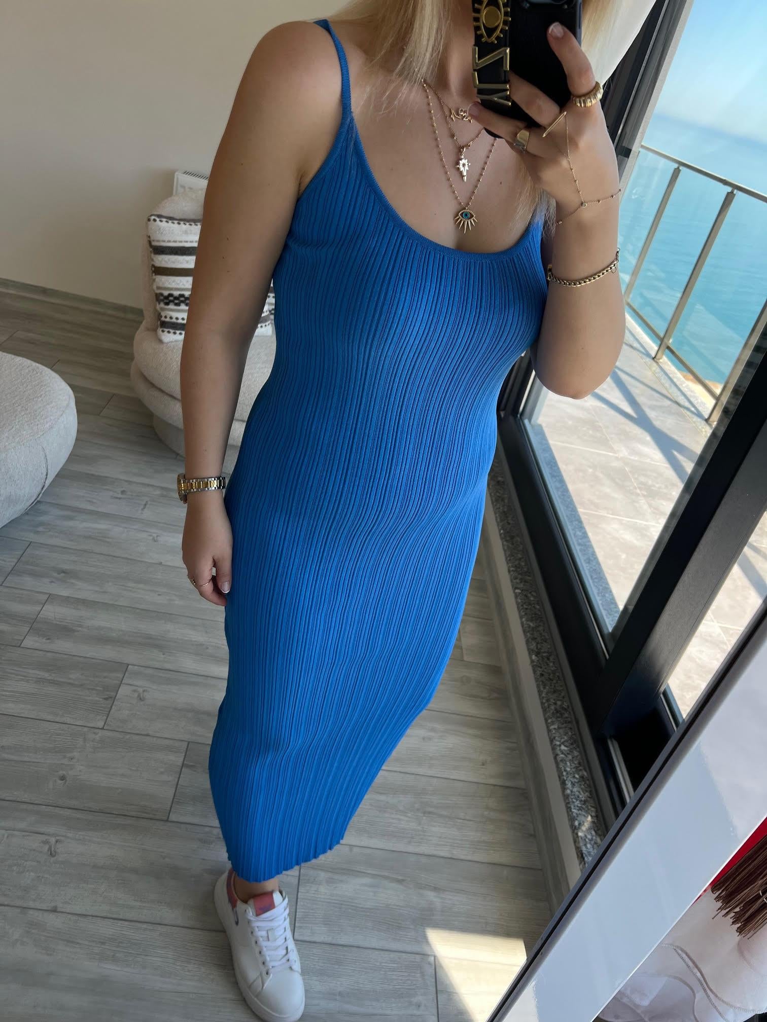 90139 Askılı Elbise SAKS