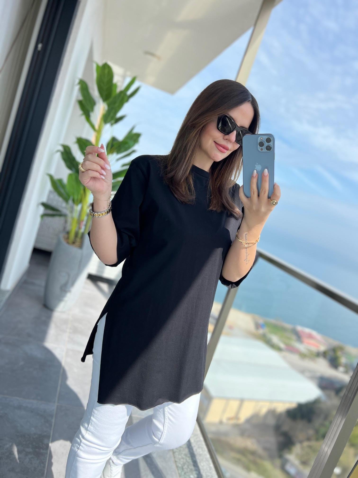 9024 Süprem Penye Tshirt SİYAH