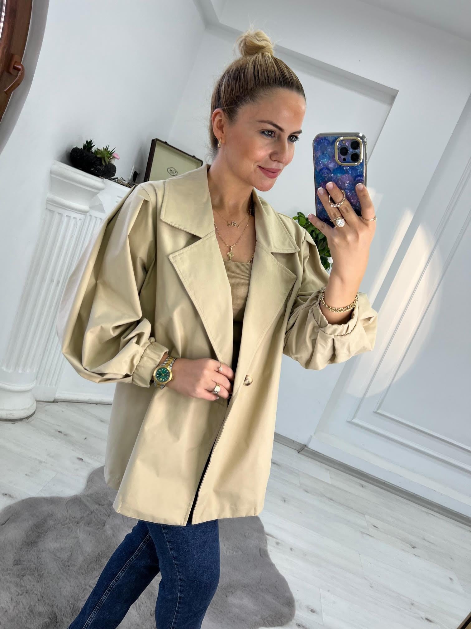 9279 Owersize Ceket CAMEL
