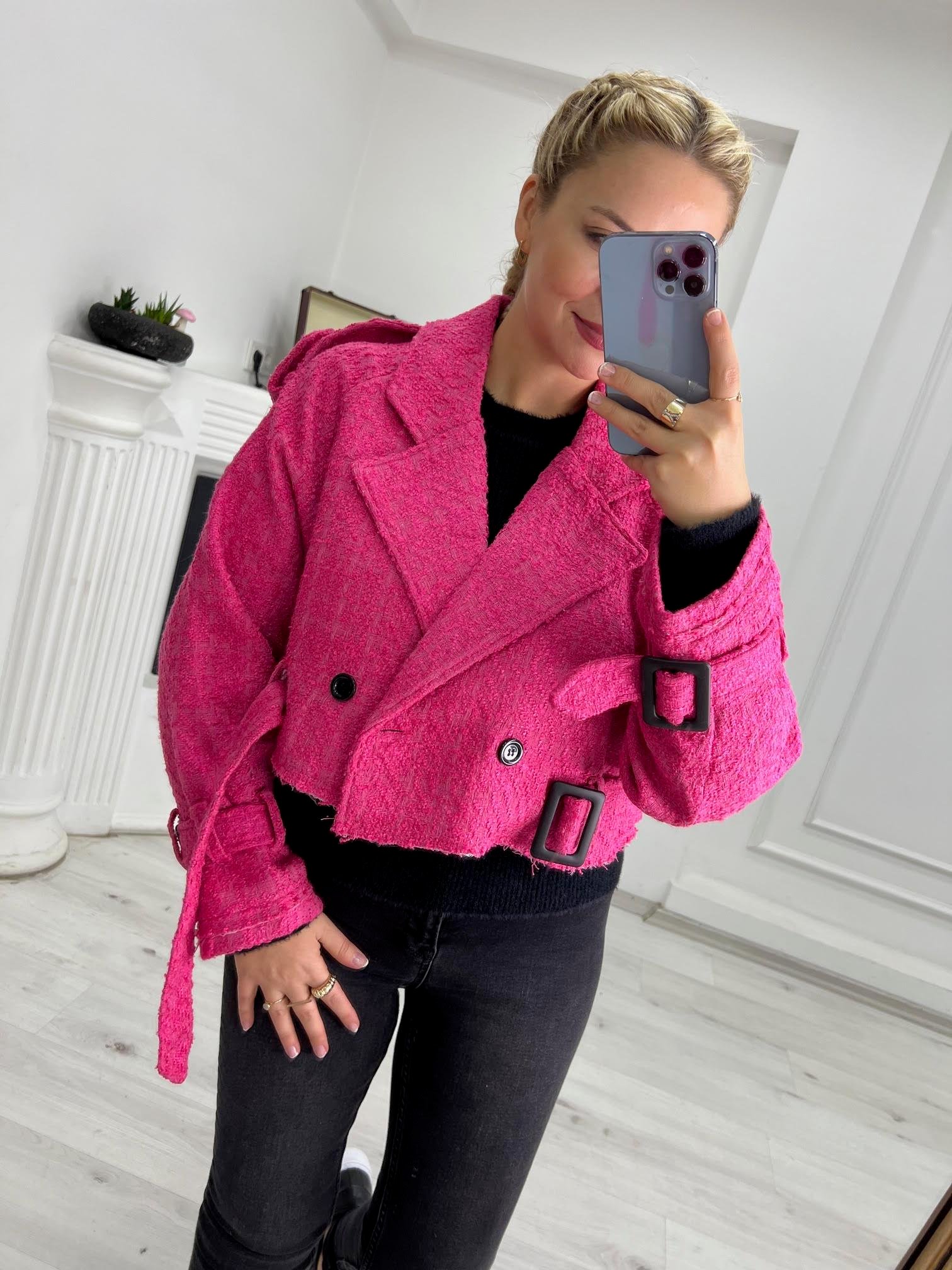 9315 Kısa Ceket PEMBE