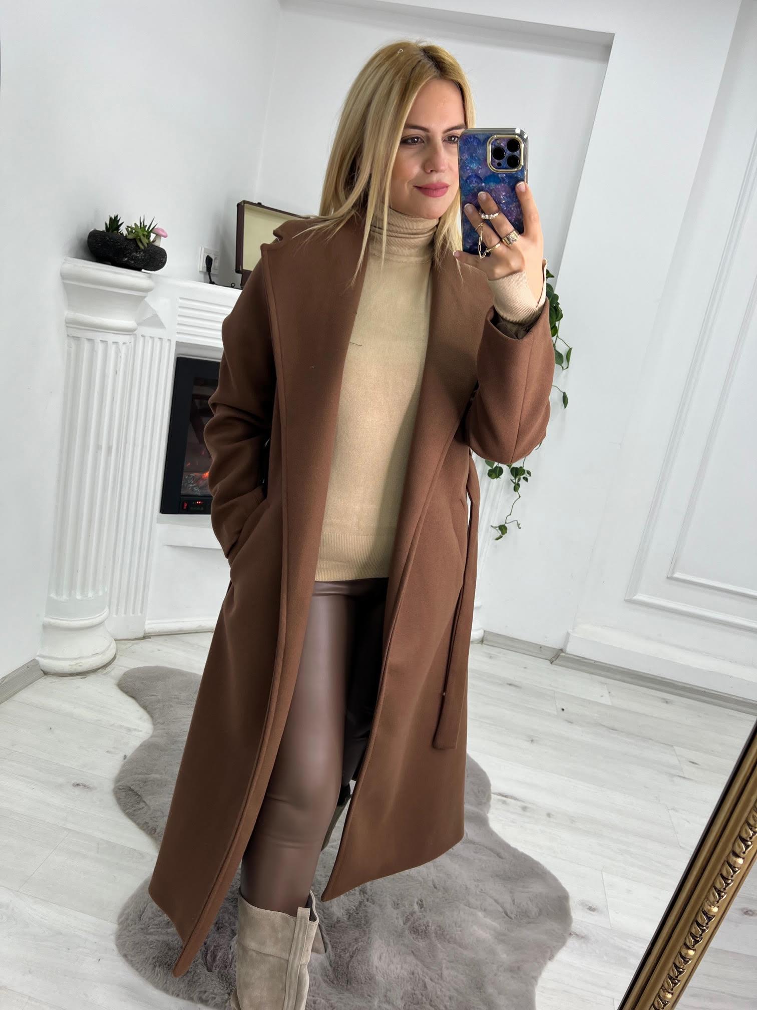 9350 Kaşe Kaban KAHVE