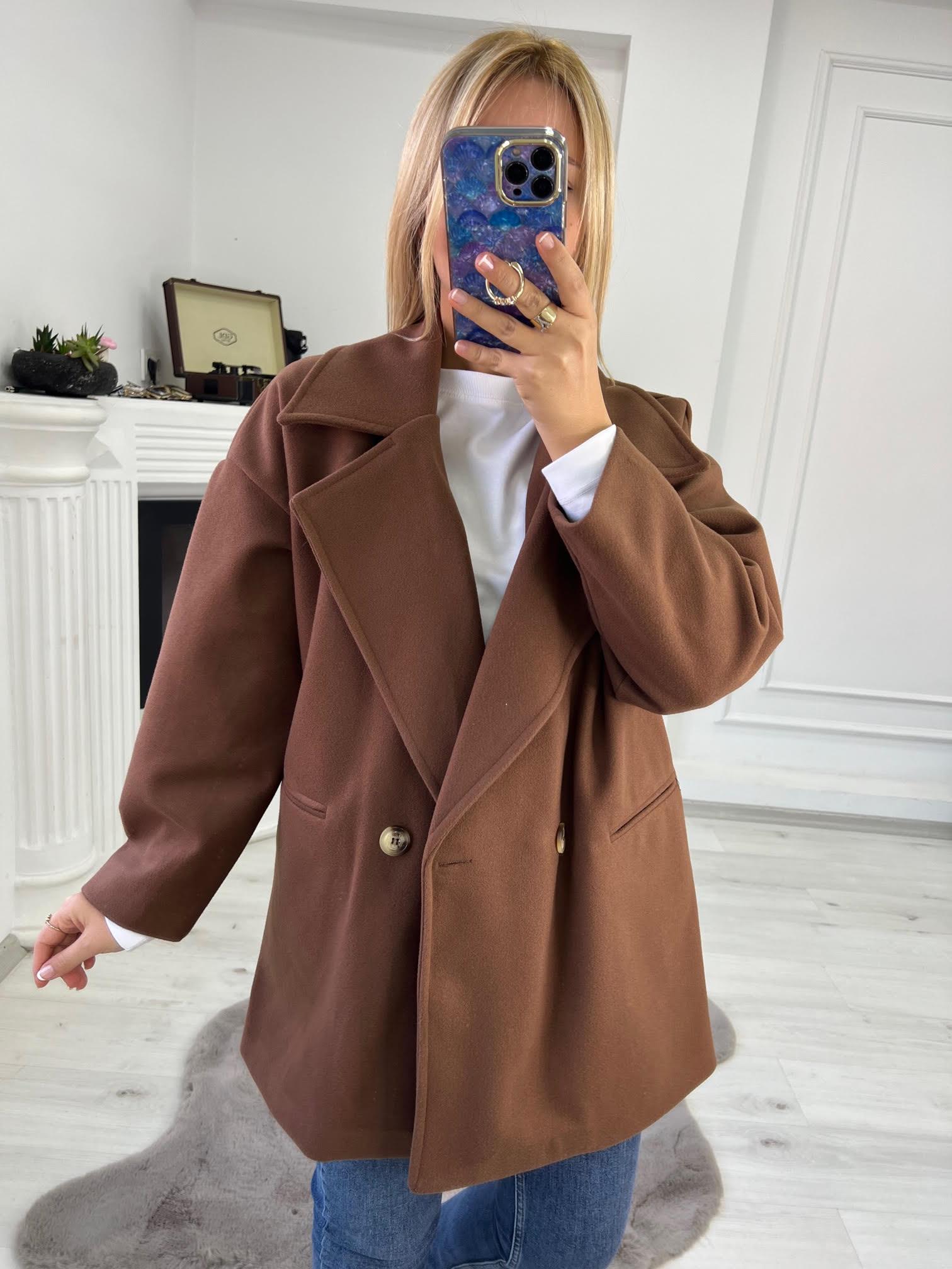 9357 Kaşe Kaban KAHVE