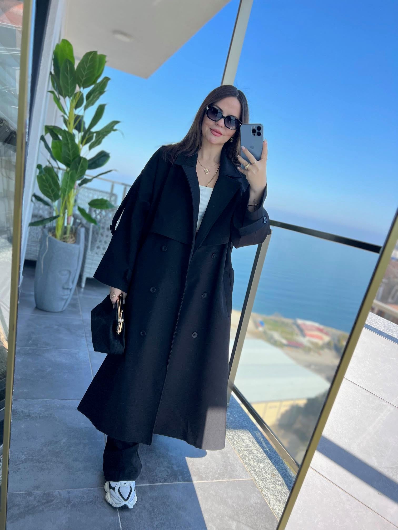 9476 Trench SİYAH
