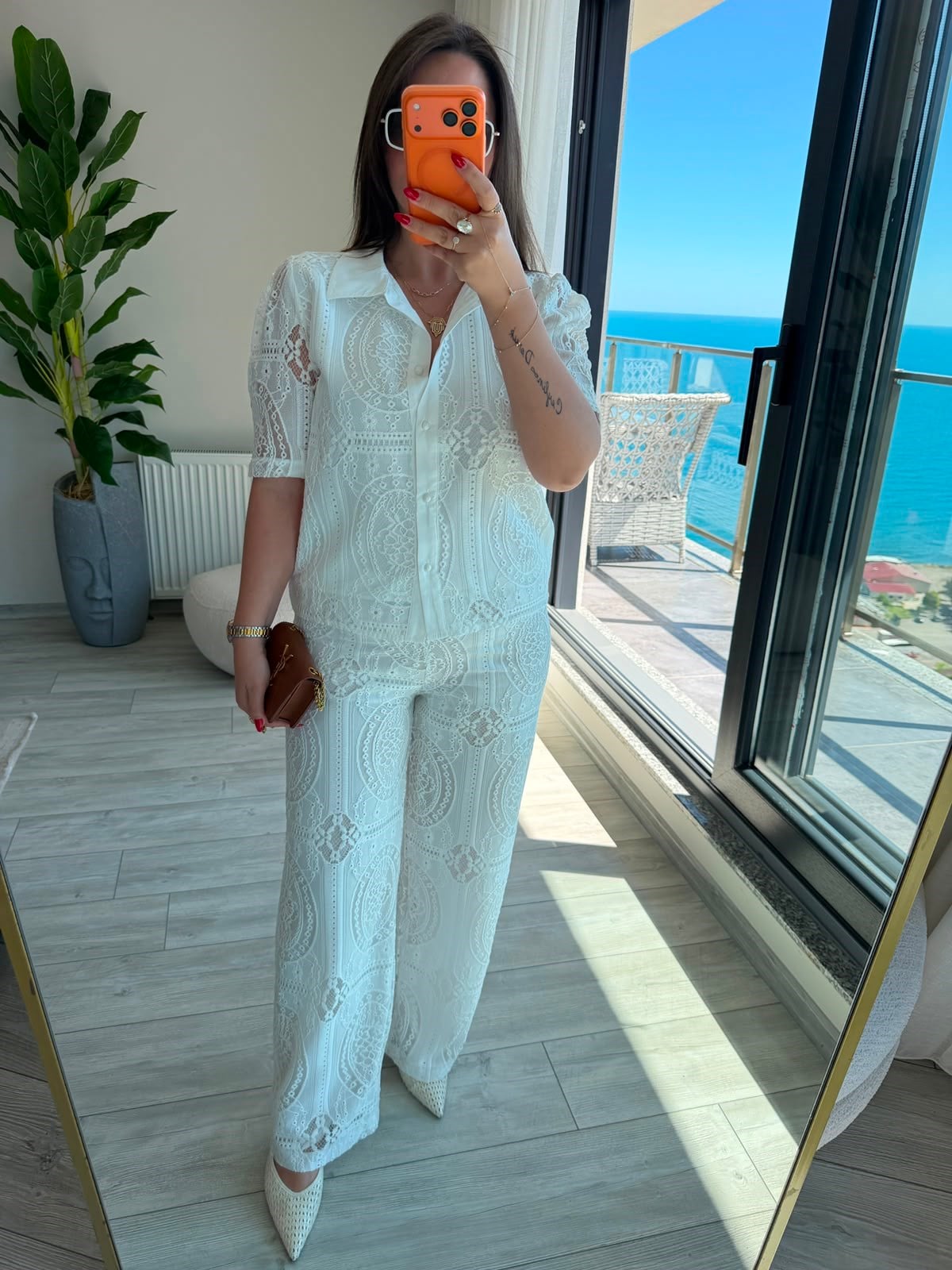 9615 Ajurlu Pantalon EKRU