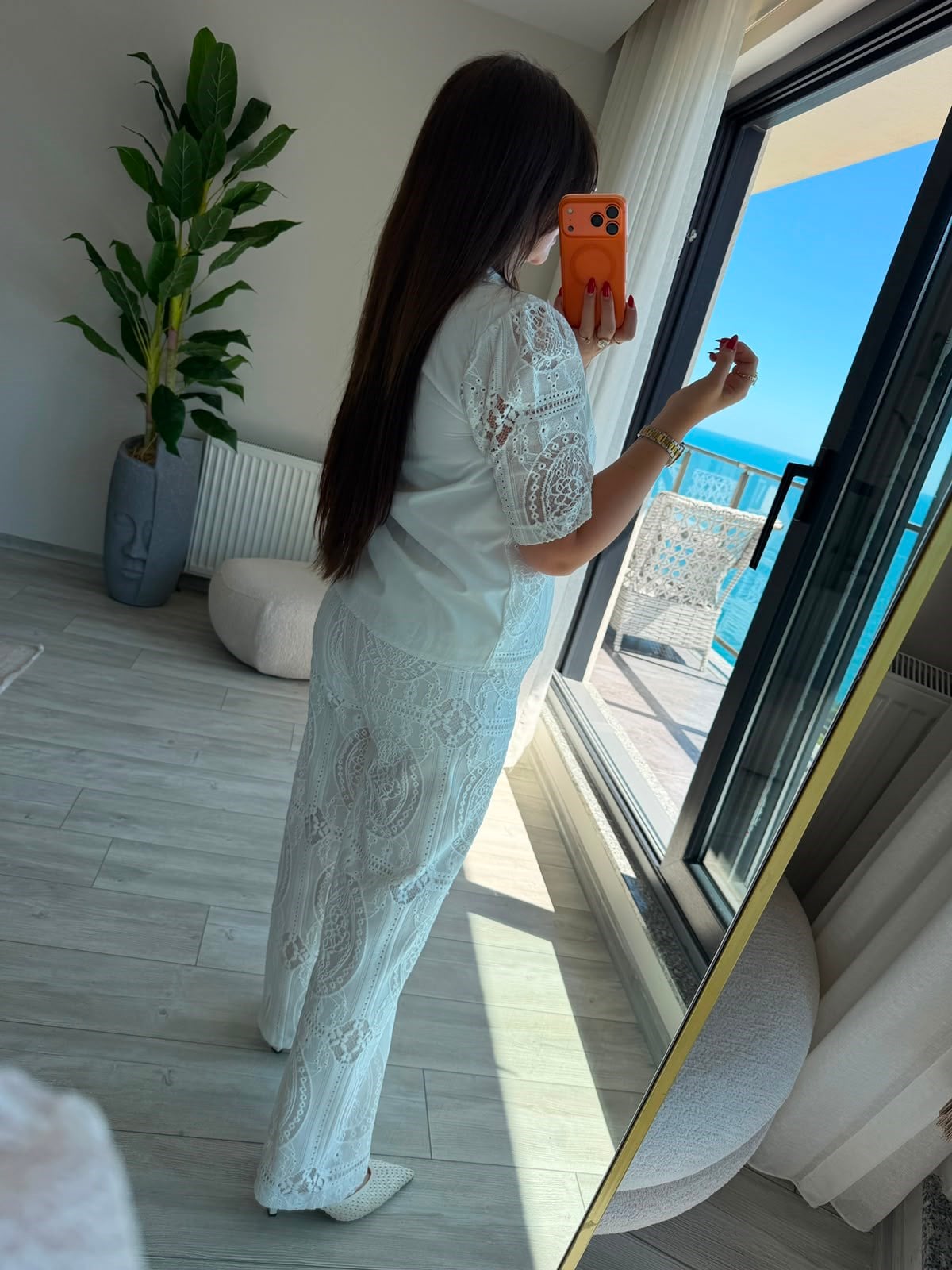 9615 Ajurlu Pantalon EKRU