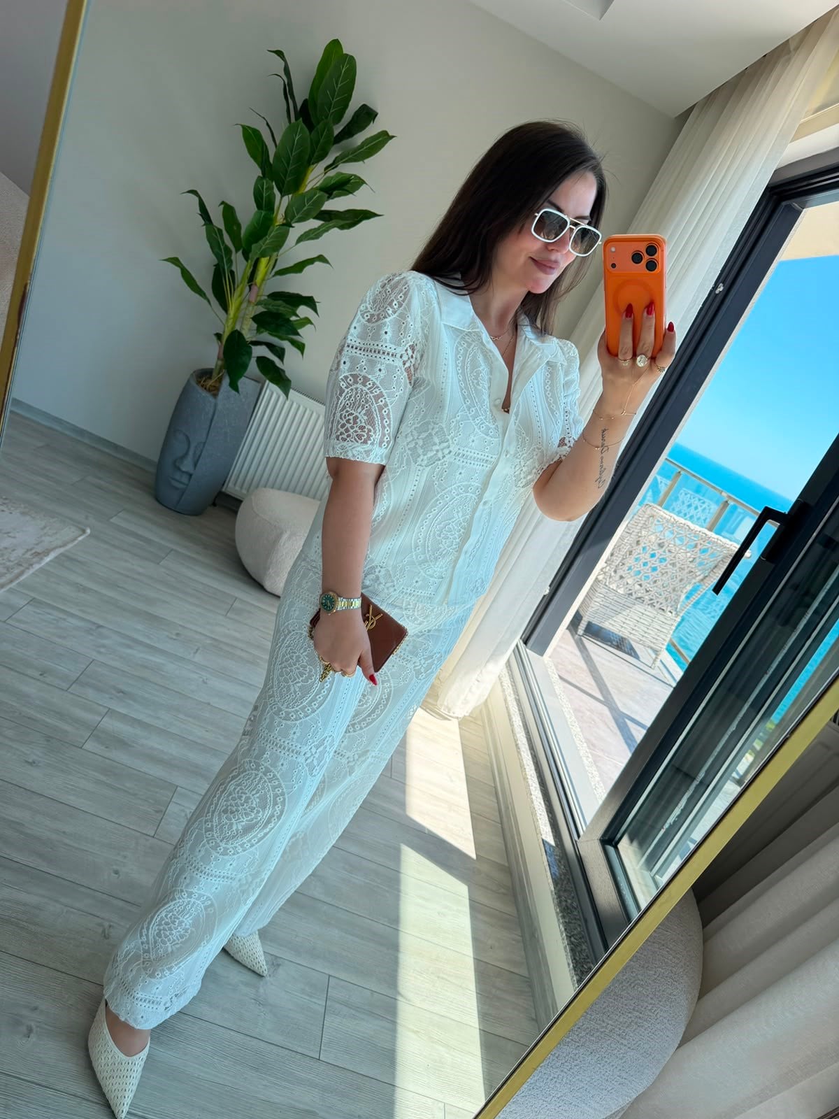 9615 Ajurlu Pantalon EKRU