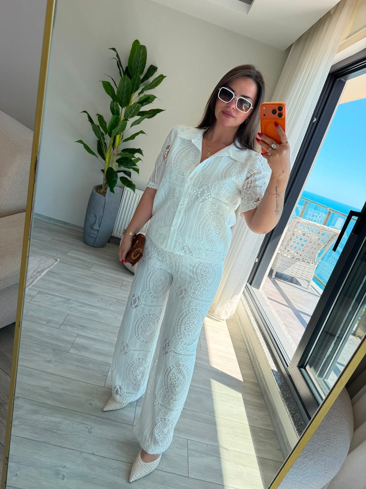 9615 Ajurlu Pantalon EKRU