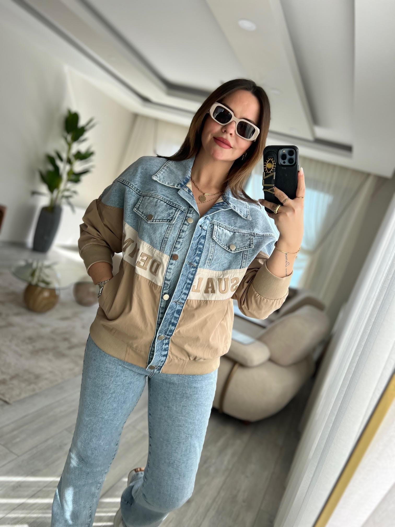 9619 Denim Ceket CAMEL