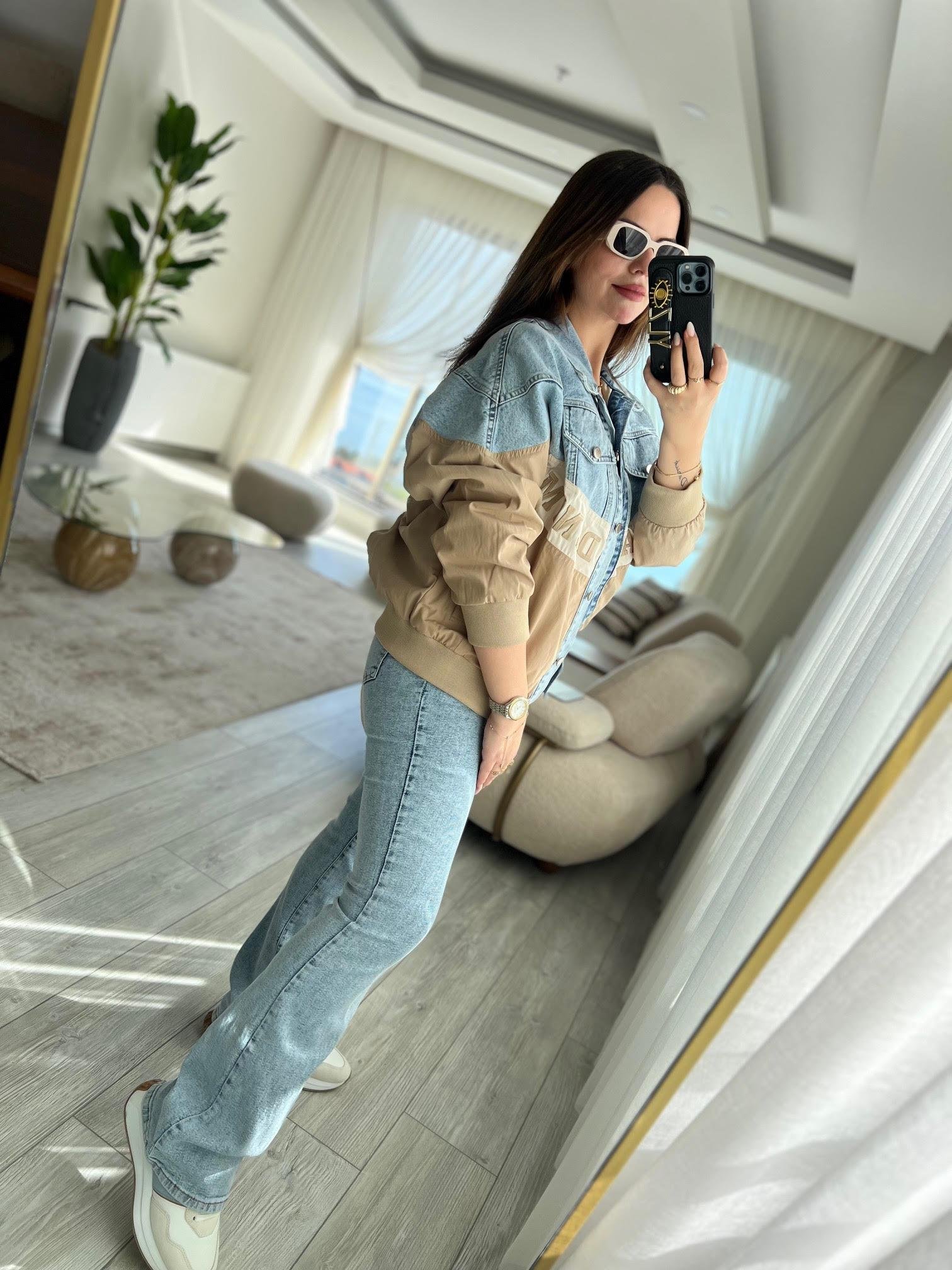 9619 Denim Ceket CAMEL